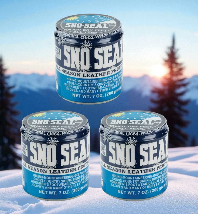 3 Pack Atsko Sno-Seal Clear Leather Protector 7 oz