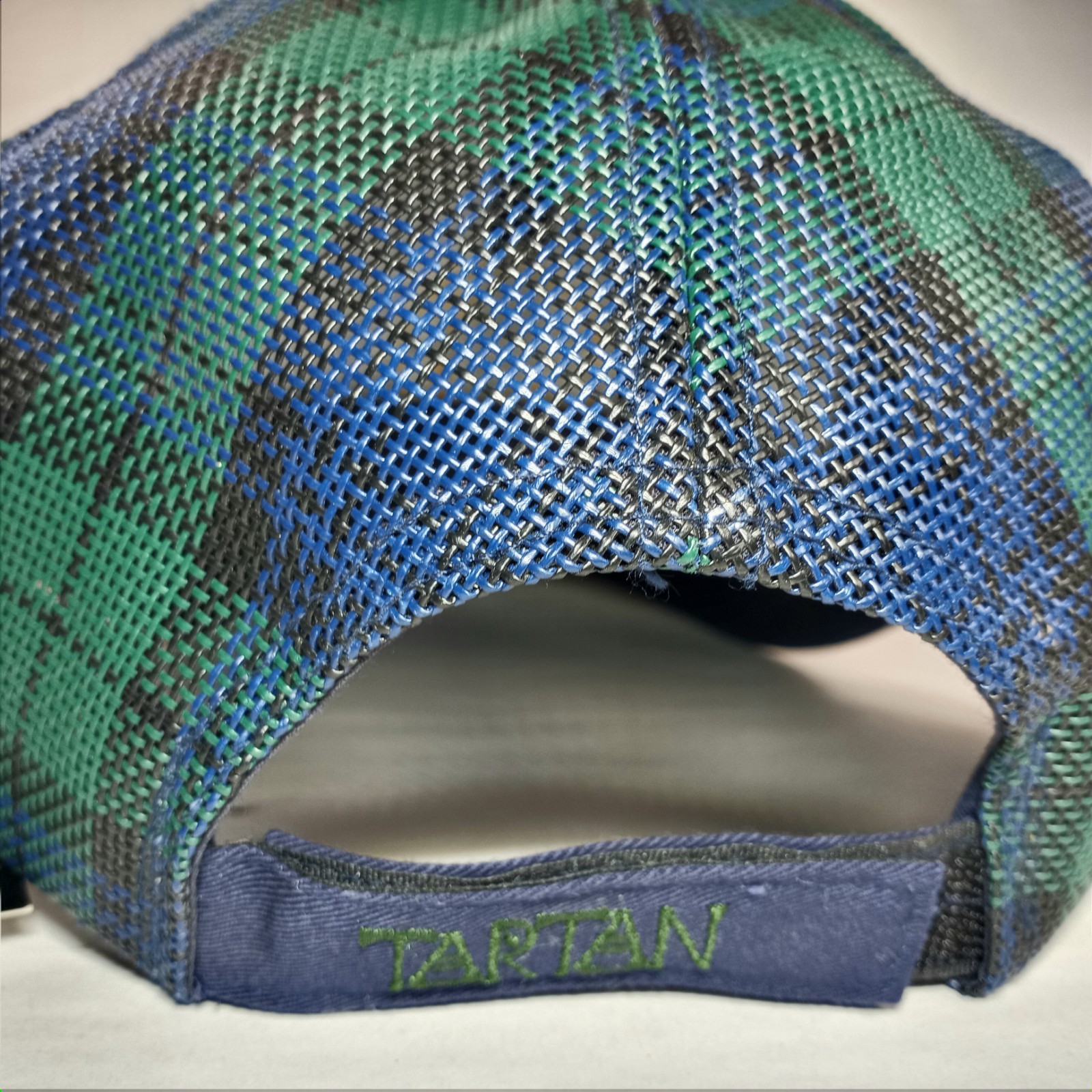 China Lake Golf Course Hat Mesh Tartan Adjustable Strap Back New With Tags