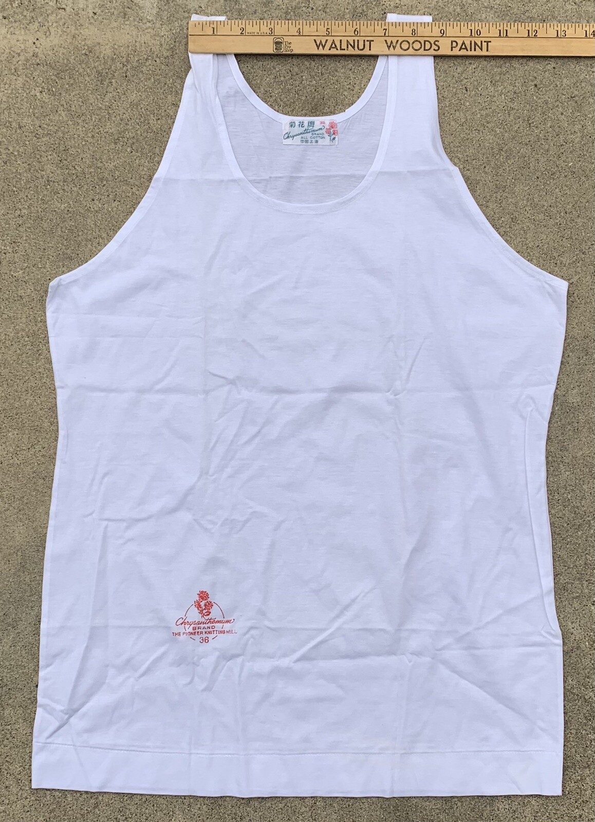vintage Crysanthemum brand tank top undershirt The Pioneer Knitting Mill 36