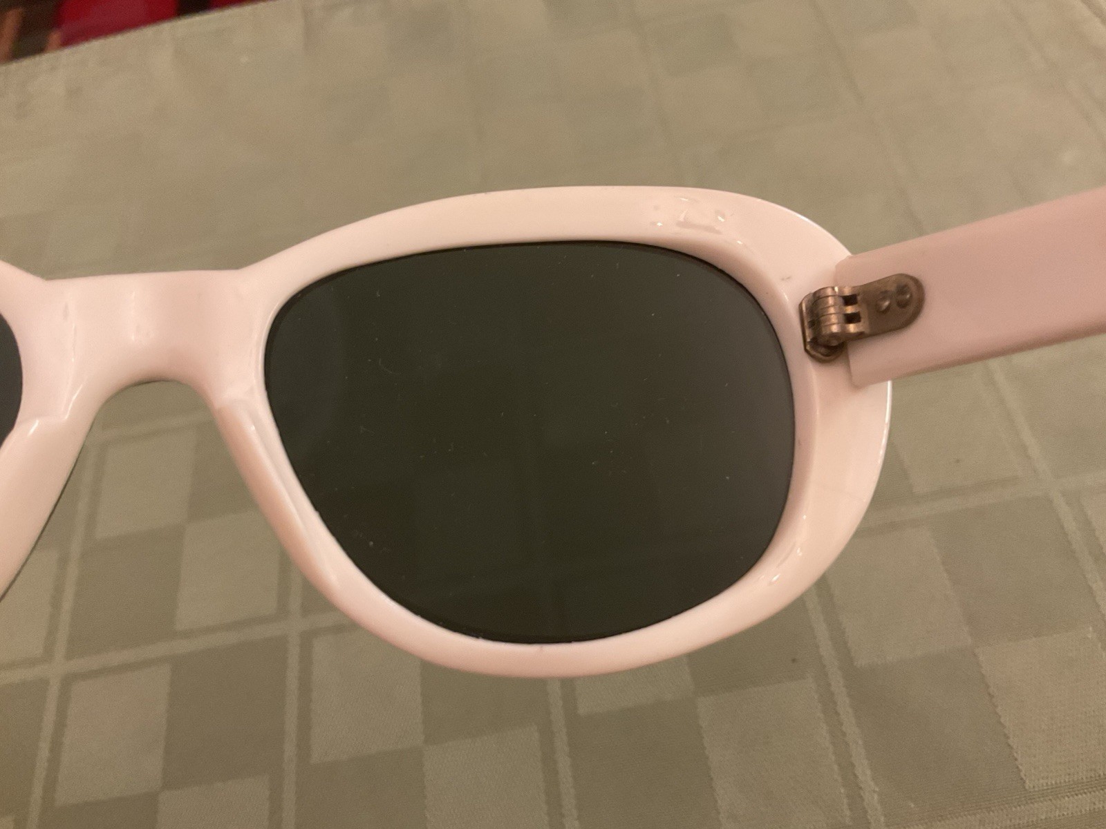 VINTAGE OVAL BLACK & WHITE Mid-century SUNGLASSES “MADE IN FRANCE”