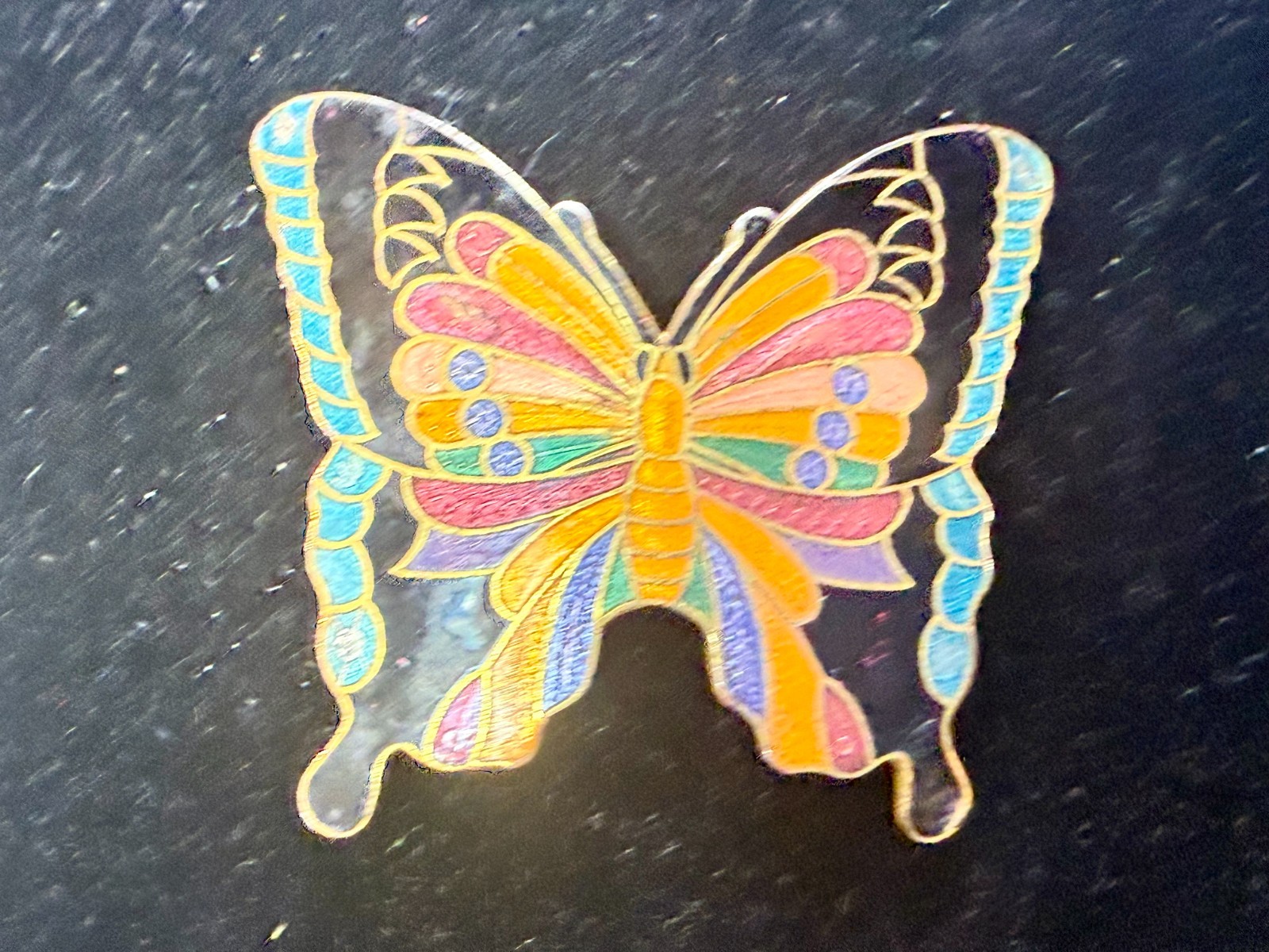 Beautiful Multi-Colored Butterfly Shaped Cutout Hippy Boho Vibe Belt Buckle