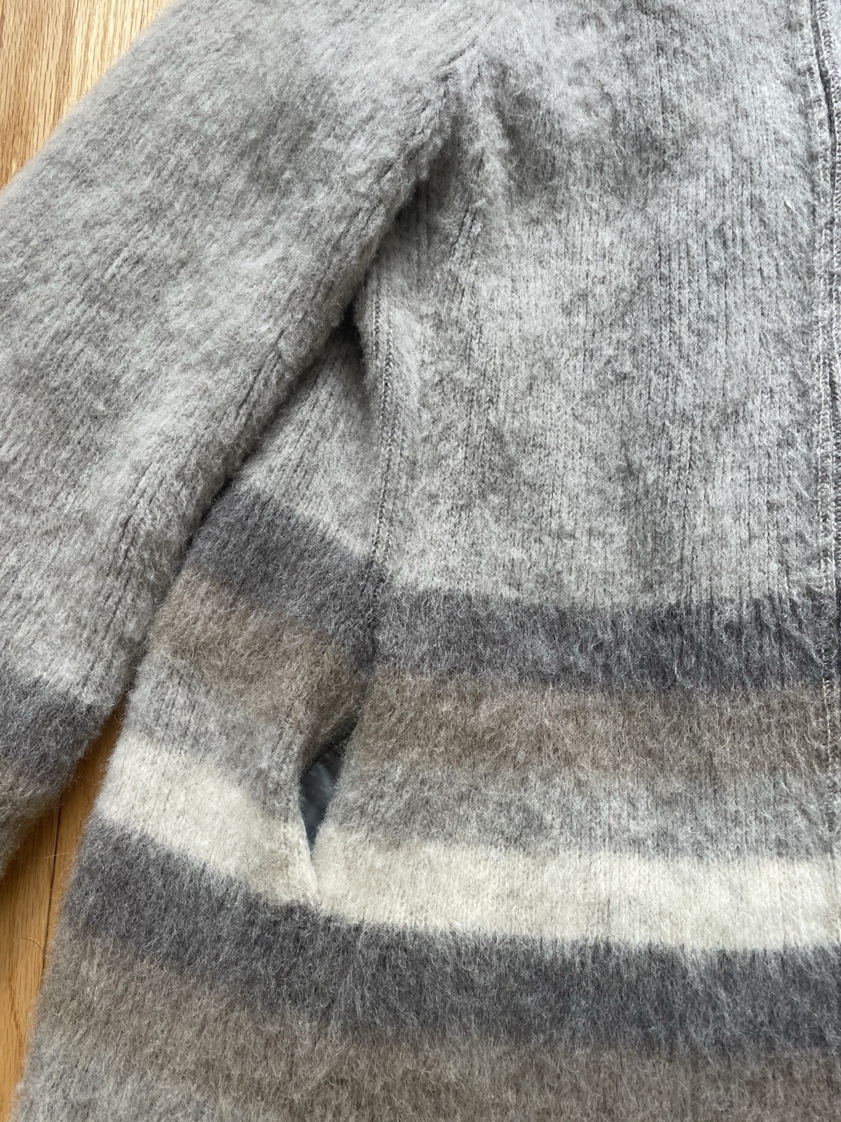 Vintage 60s Hilda Ltd. Icelandic 100% Wool Zip Up Sweater Coat Women’s Size L