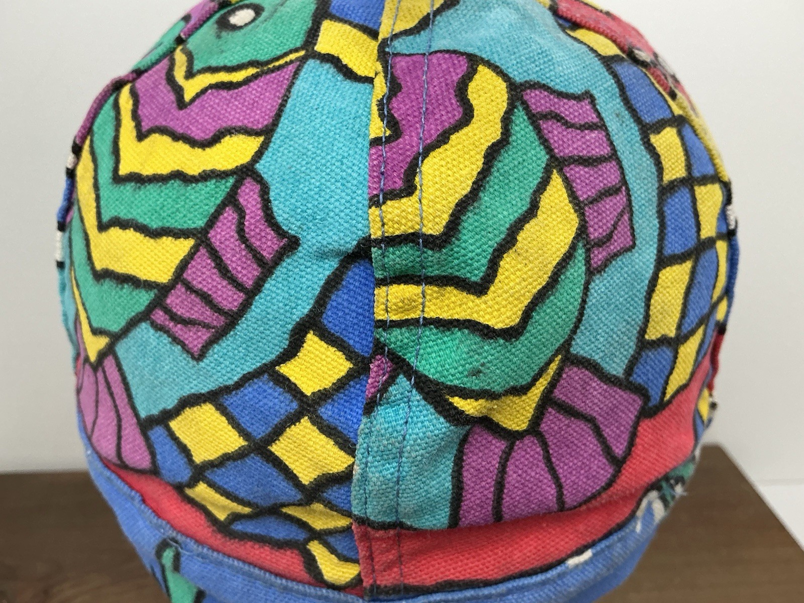 Vintage Kromer Hat 80s Crazy Abstract Balloon Top Welding Cap 7 1/8, M-L