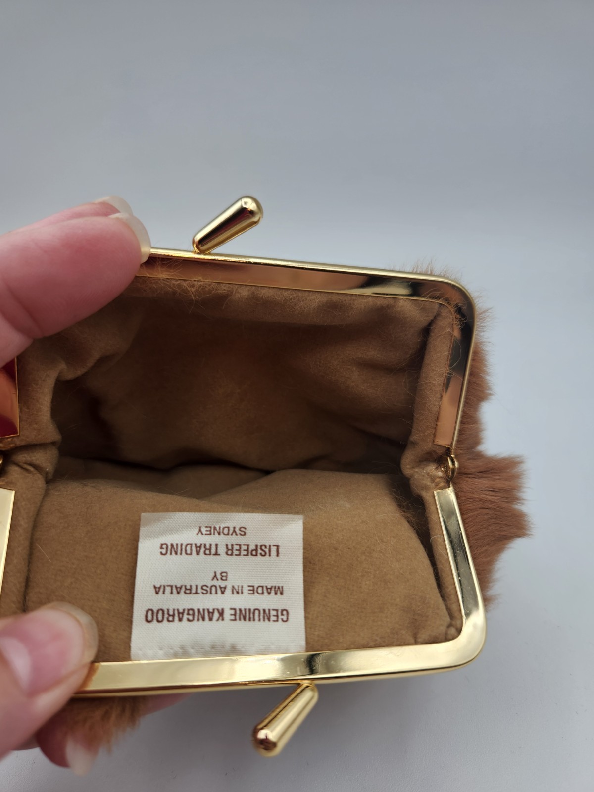 Kangaroo Fur Coin Purse Kiss Lock Made In Australia Lispeer Trading Sydney