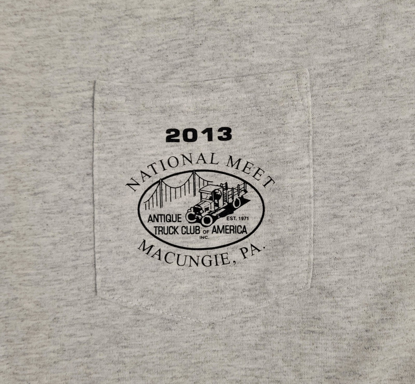 Antique Truck Club of America 2000s Graphic T-Shirt Large Gildan Tag Gray