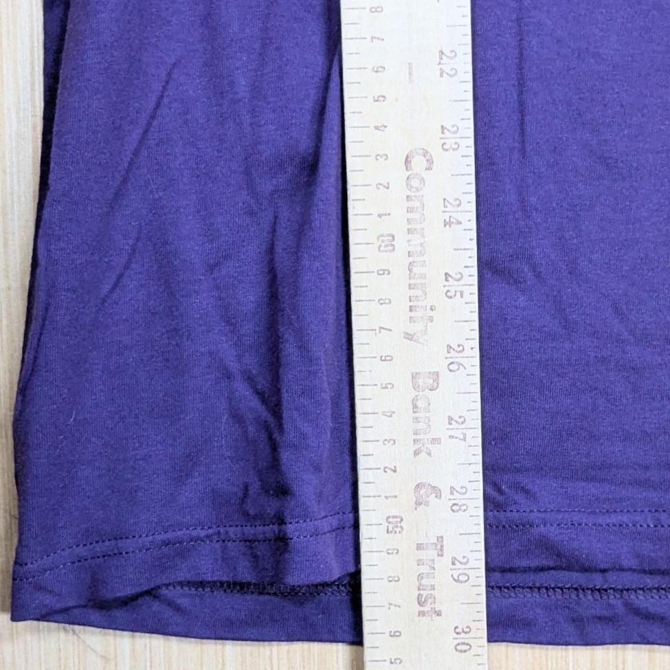 Vintage Russell Athletic Purple Cotton T-Shirt Mens Large Made in USA Logo Tee