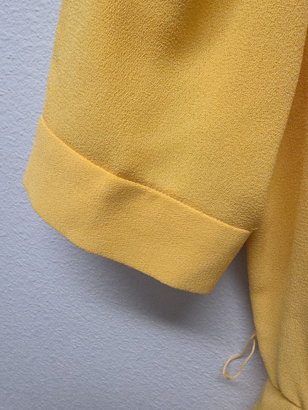 VTG Andrea Gayle Dress 4 Slit In Back Yellow Button Up Classy Old Money Church
