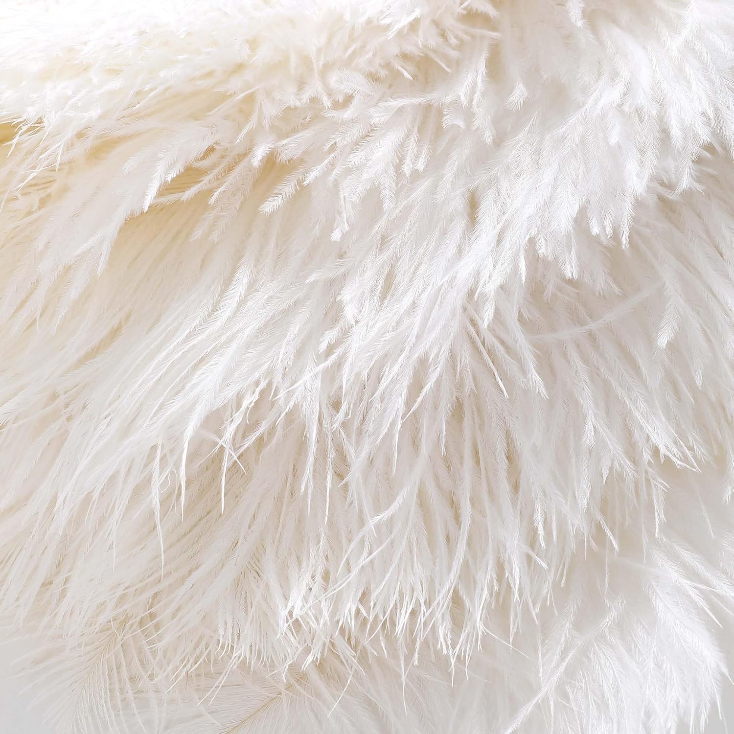 Vintage White Ostrich Feather Fan for 1920s Flapper Costume
