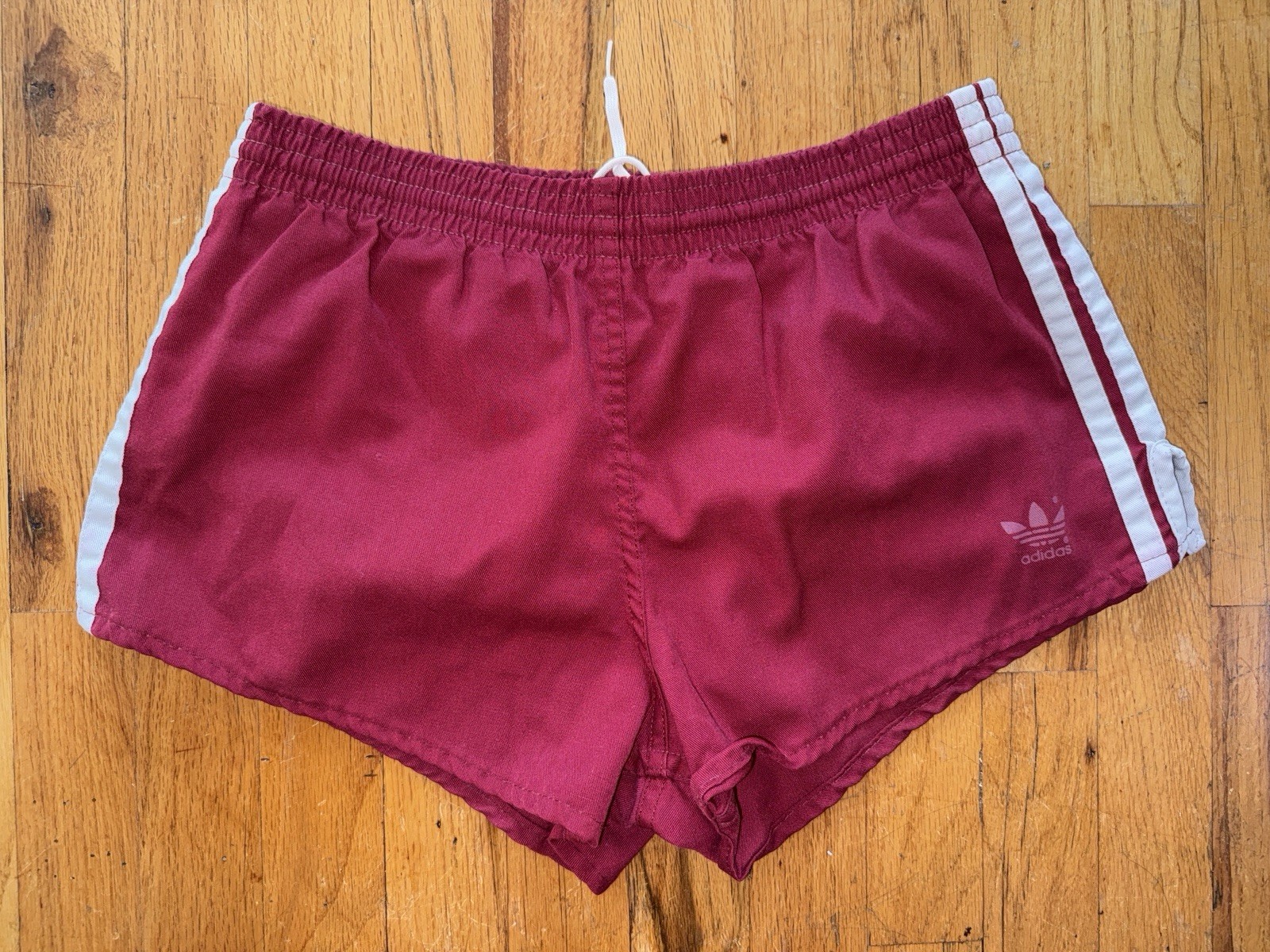 Adidas Cotton Shorts Vintage 80’S MEDIUM Sprinter Retro RED Rare