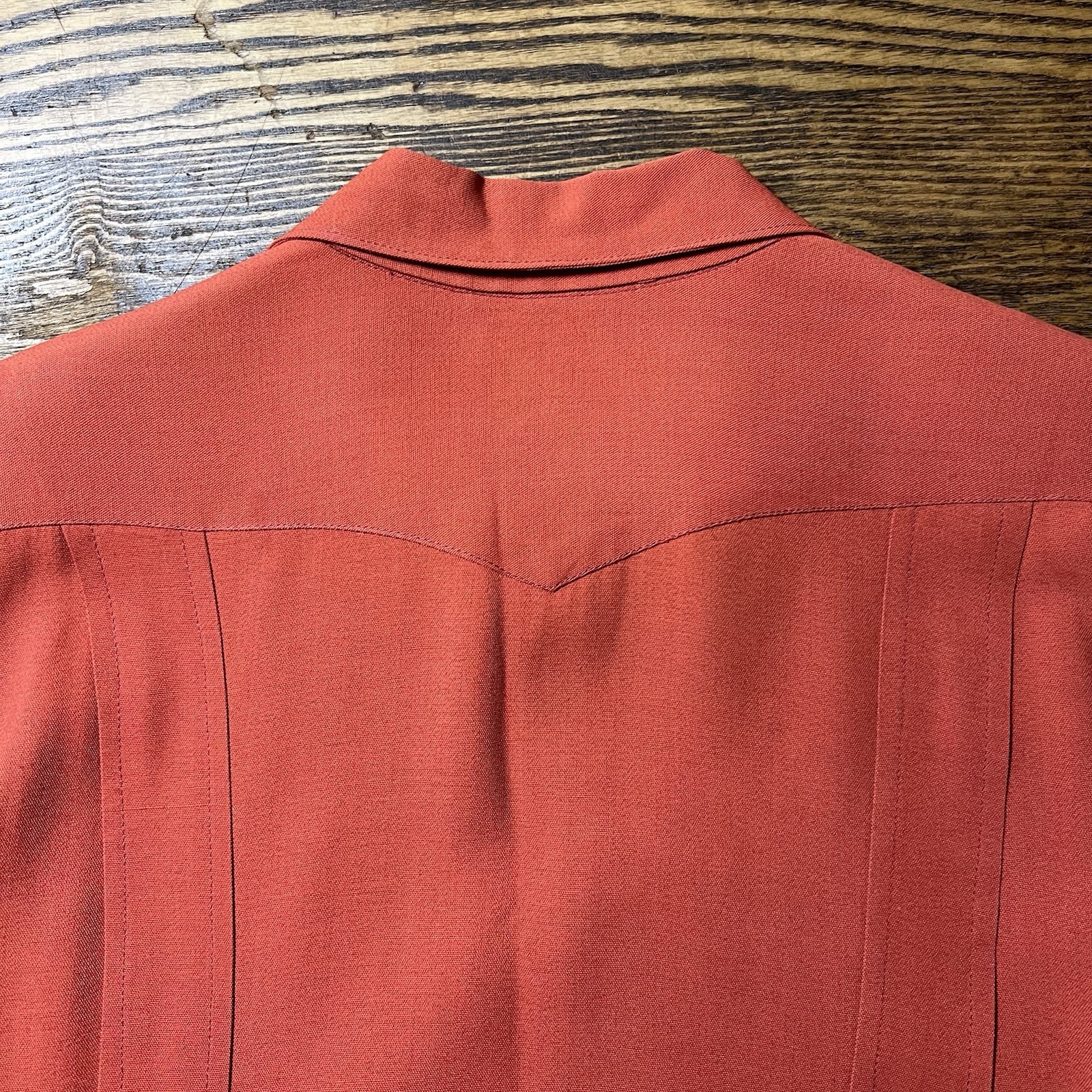 Vintage 40s/50s Hollywood Jacket Women’s Gabardine Orange/Red Sareze Miami M/L