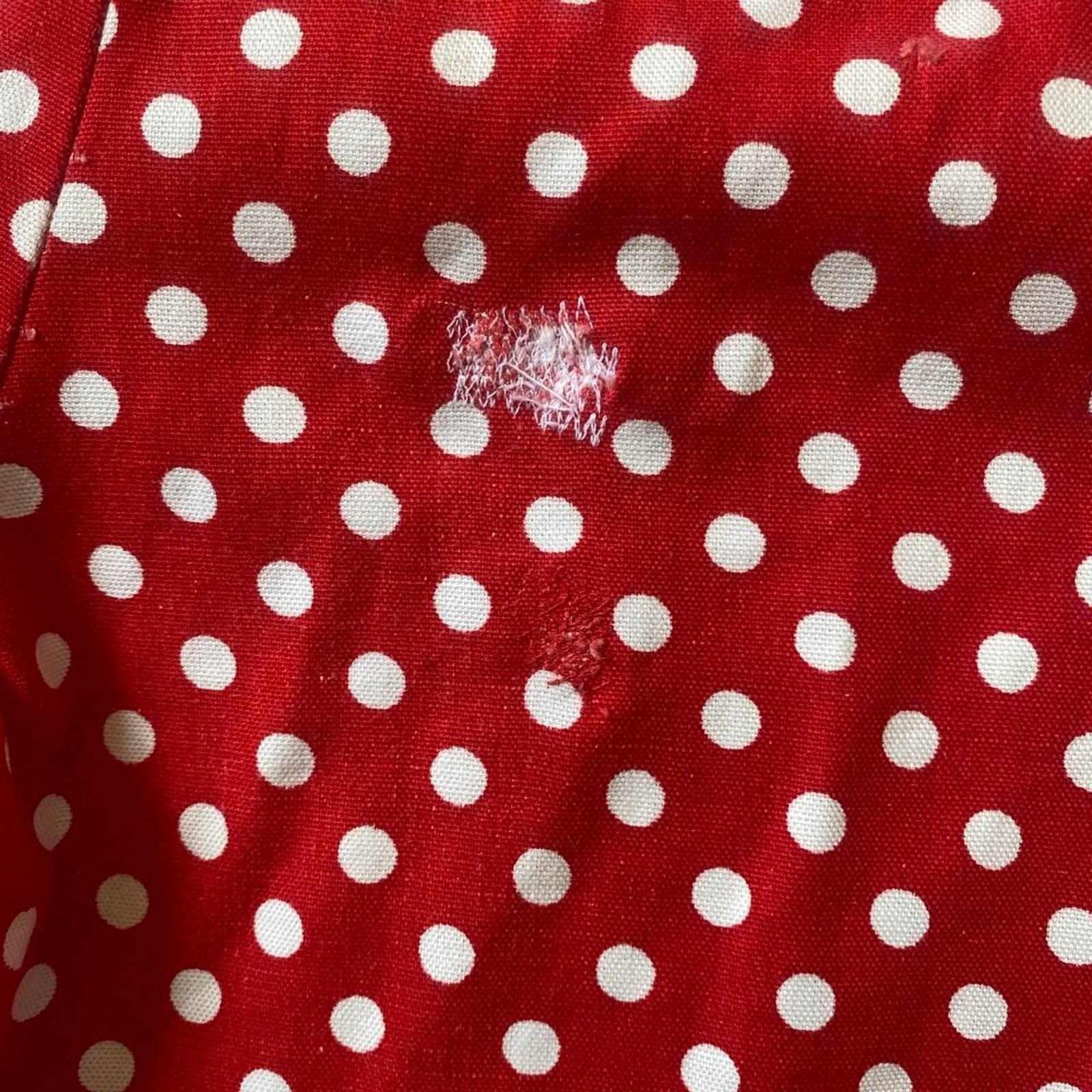 1970s Joyce red and white polka dot cotton shorts