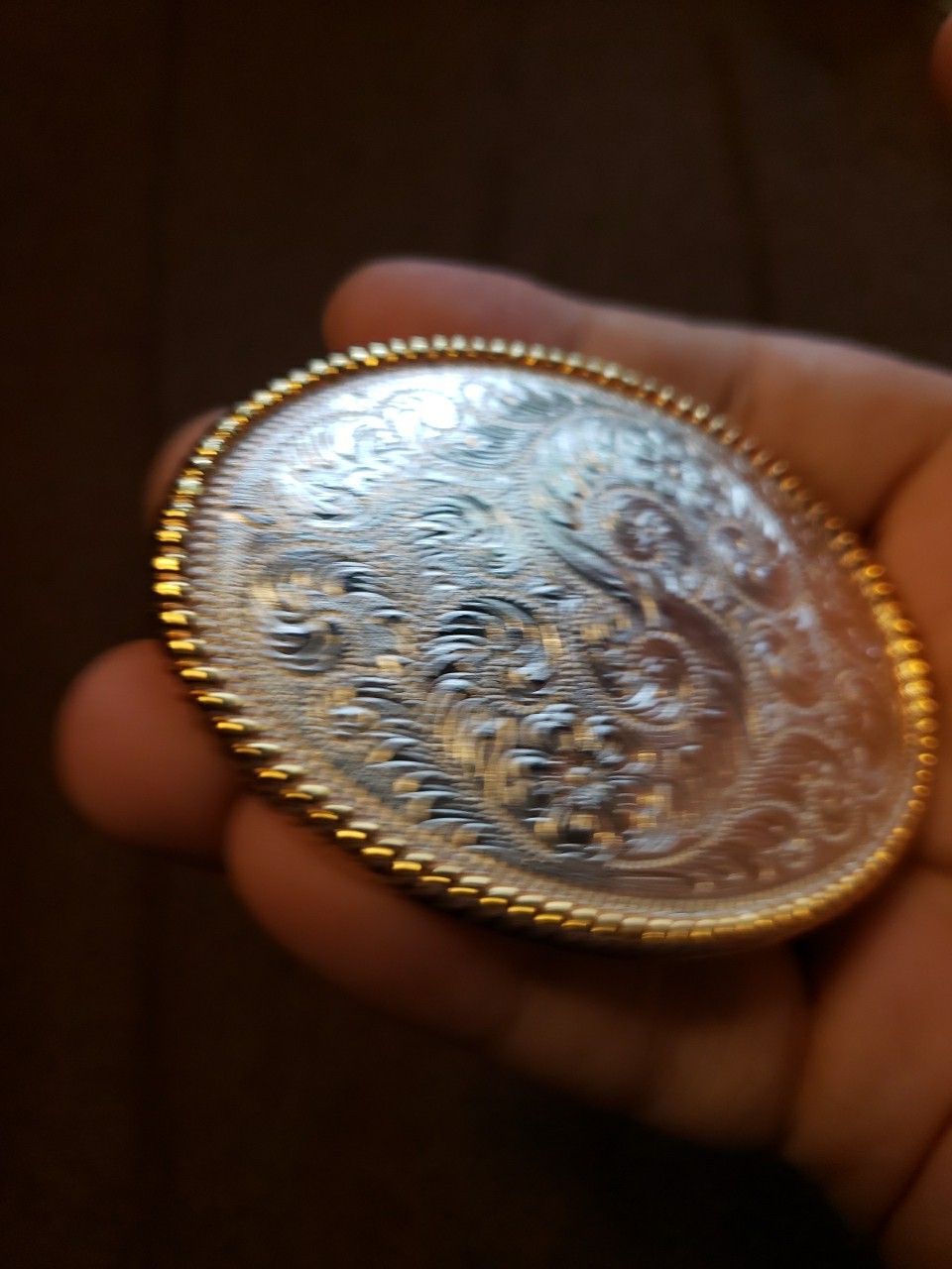 Western Floral Scroll Belt Buckle Cowboy Cowgirl Rodeo