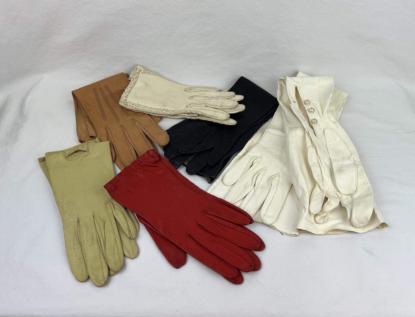 VTG Ladies Leather Gloves Kislav France Real Kid Germany Lionel Le Grand Belgium