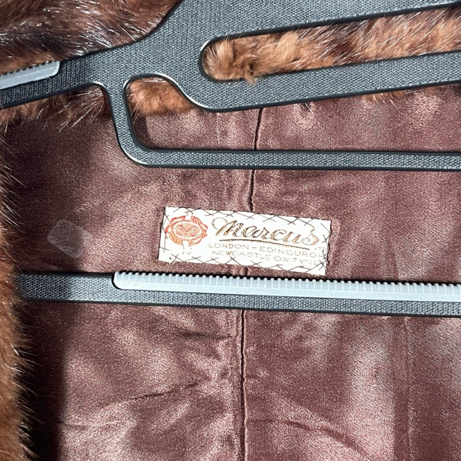 Vintage 50s Marcus Fur Stole Womens OS Brown Old Hollywood Glamour Vintage Wrap