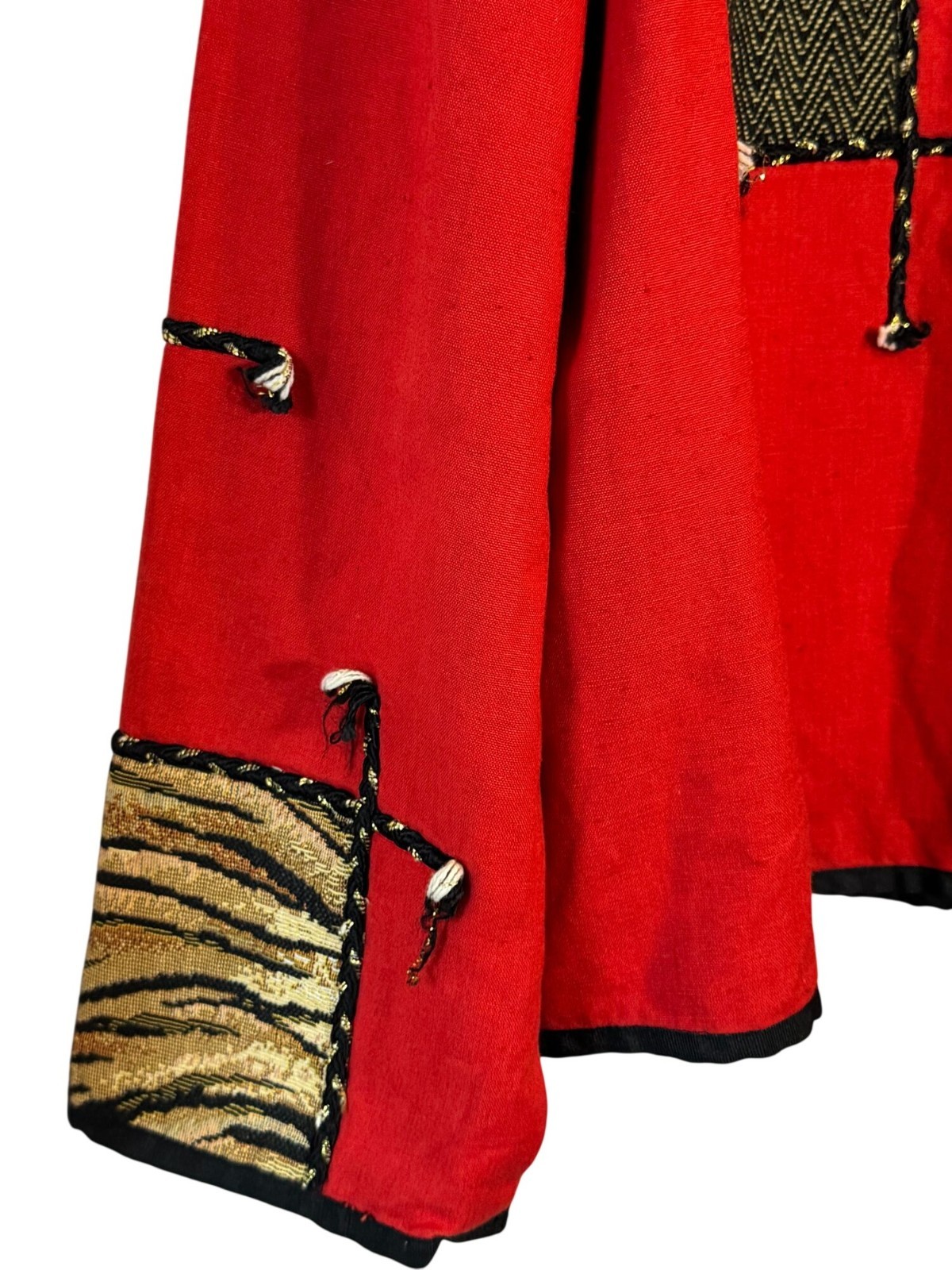 Allure Vintage Women’s Size 2X Red Animal Print Patchwork Art To Wear Jacket