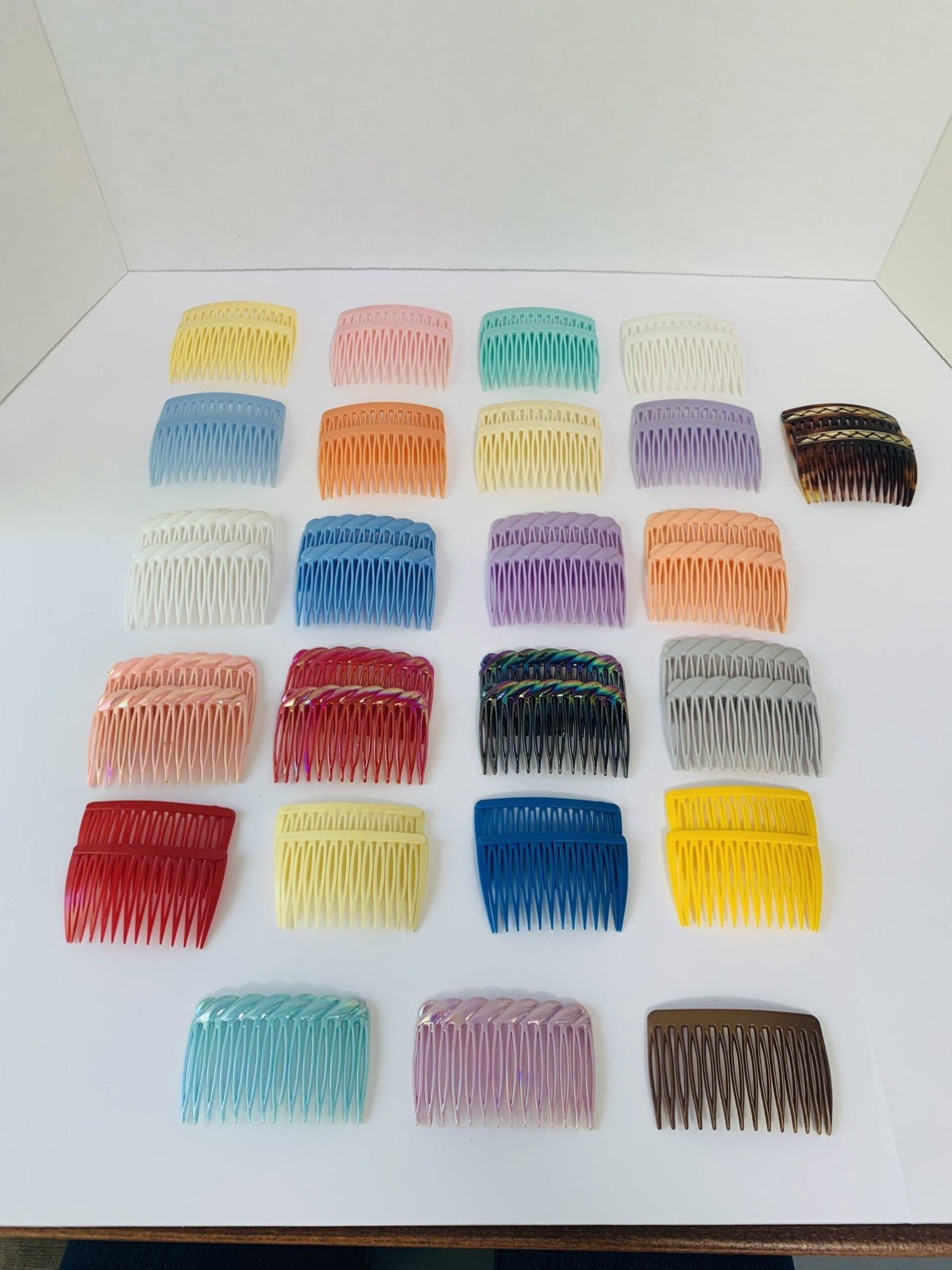 Vintage Goody Hair Side Combs Multiple Colors Lot of 45 (21 Pairs) 80’s 90’s
