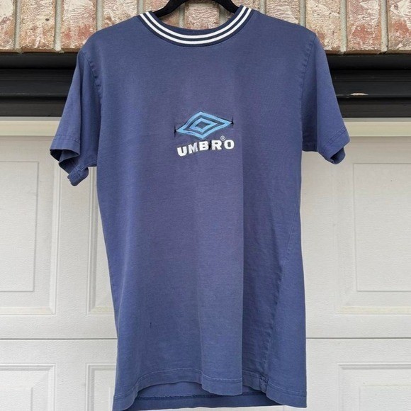 VINTAGE NAVY UMBRO EMBROIDERED TEE