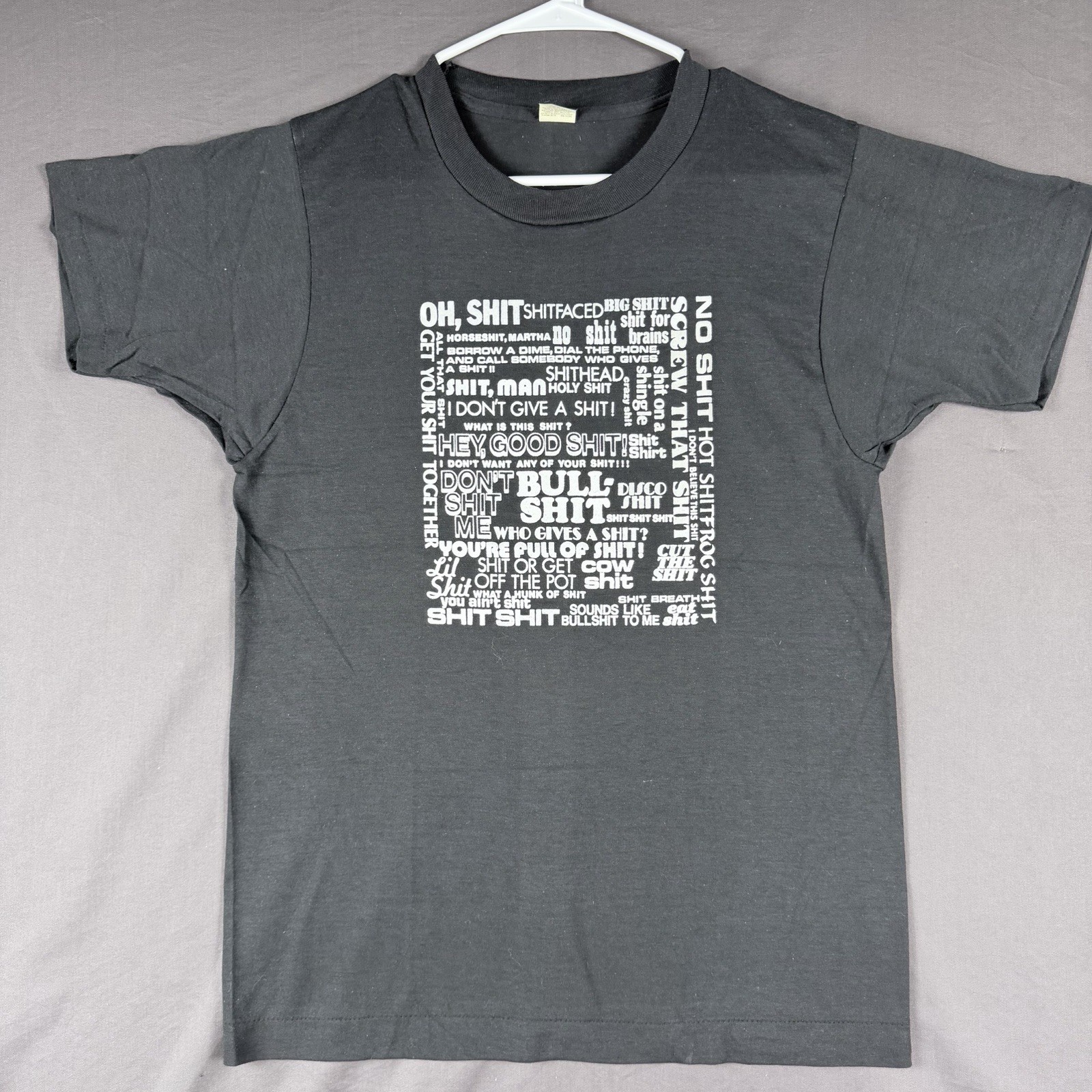 Vintage Screen Stars Men’s Graphic Tee M Black Cotton Blend Short Sleeve