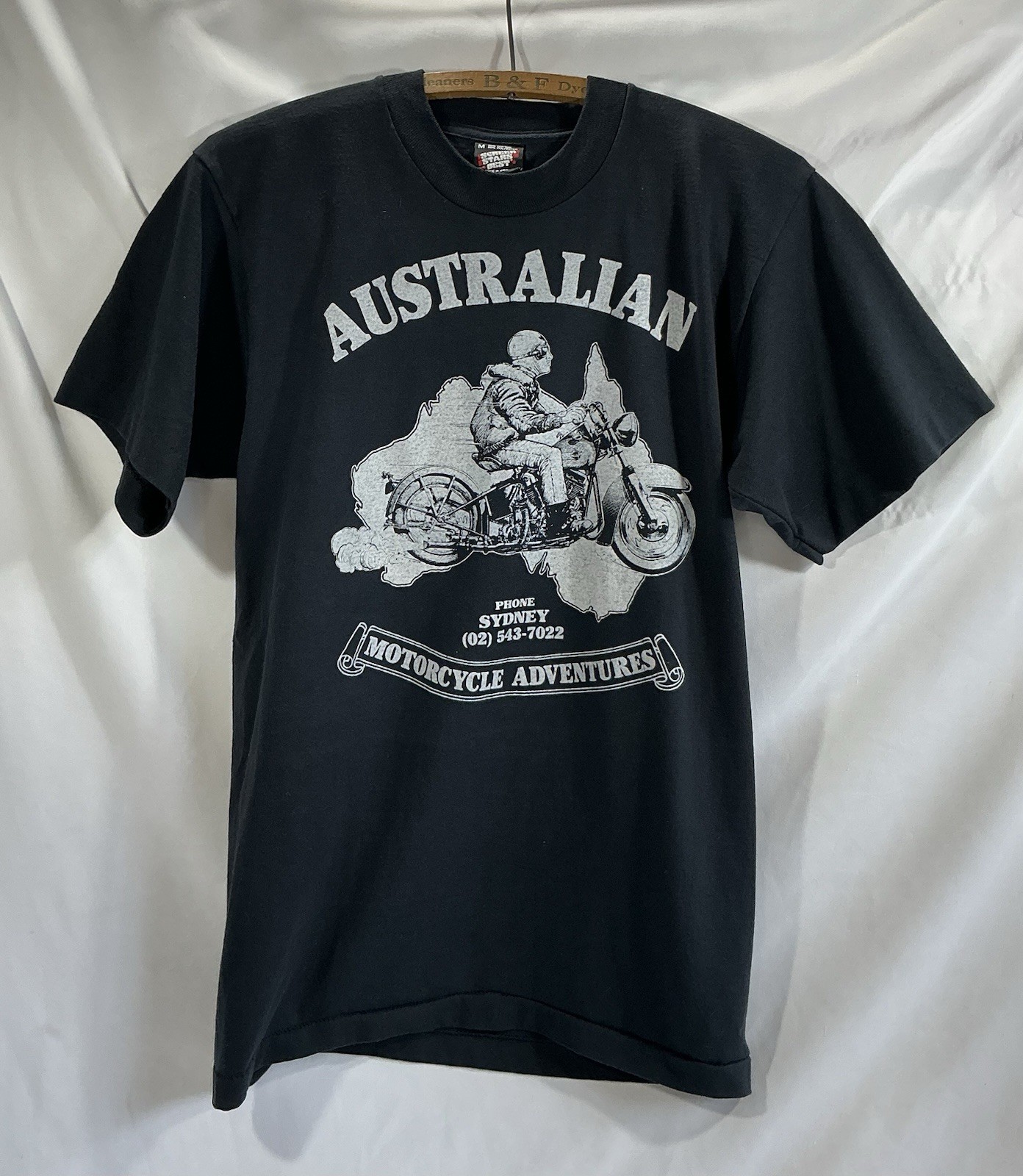 Vintage Motorcycle T Shirt Single Stitch Screen Stars SYDNEY AUSTRALIA Harley