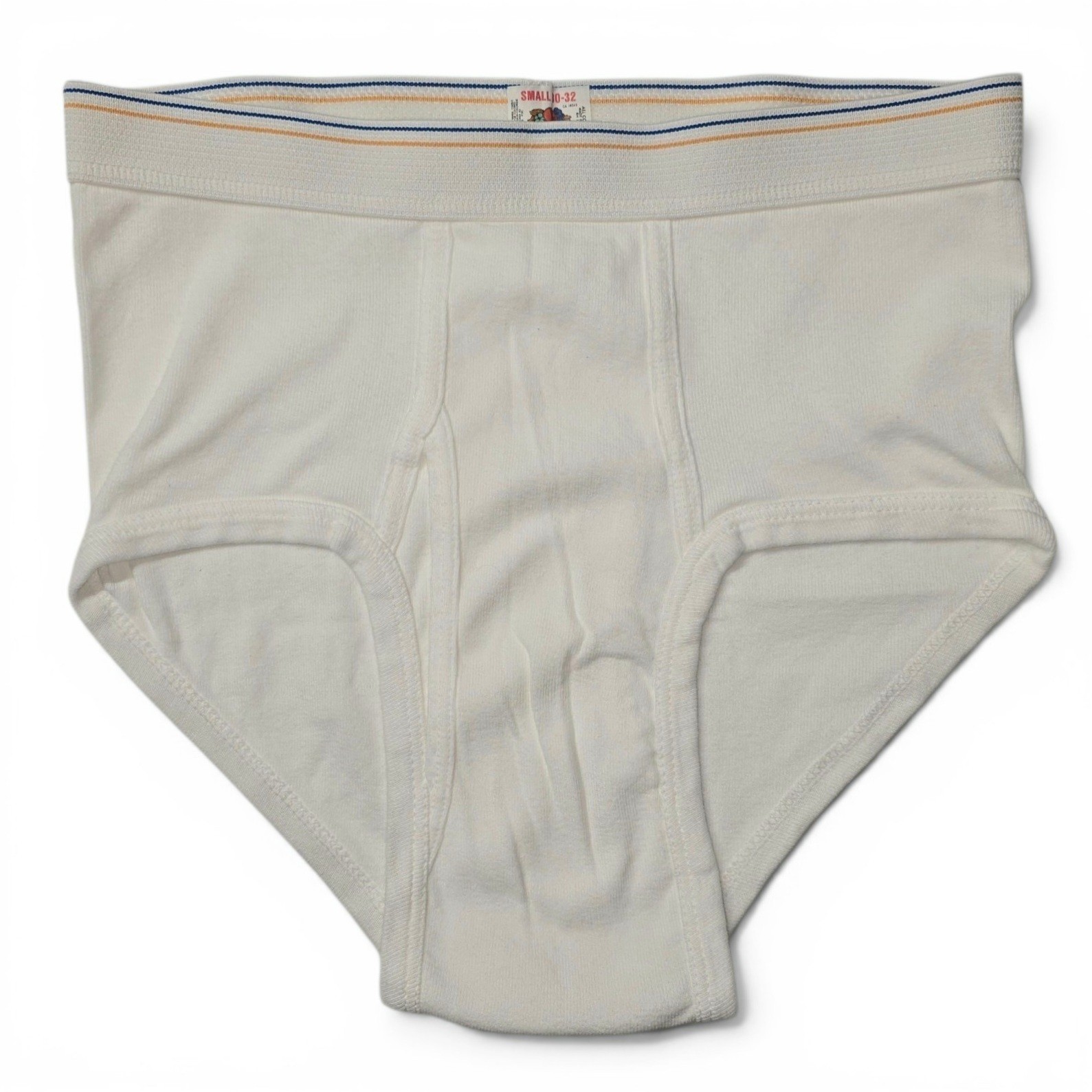Vintage 1980s Fruit Of The Loom White Briefs Underwear Mens Sz Small 30-32 USA