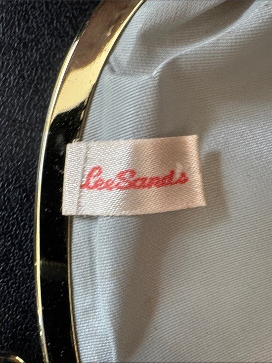 VTG Lee Sands Ivory Eel Skin Kiss-Lock Coin Purse Clutch Wallet