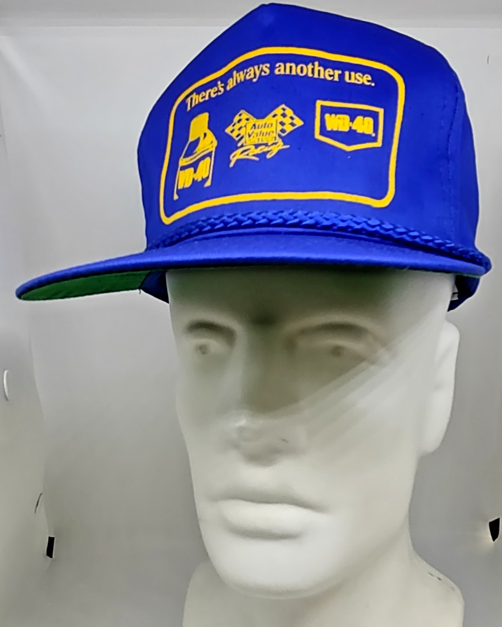 Vintage 90s WD40 Auto Plus Parts Racing SnapBack Hat Cap Royal Blue