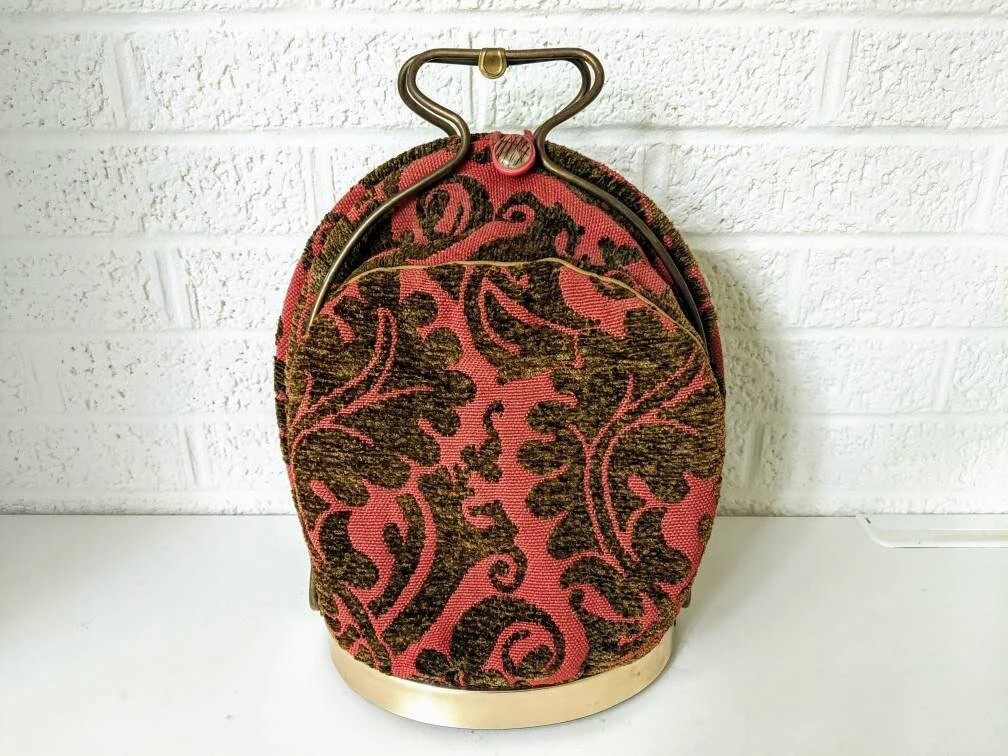 Rare Rosel Erzeugnisse Tapestry Tea Cozy or Purse | West Germany | Clamshell