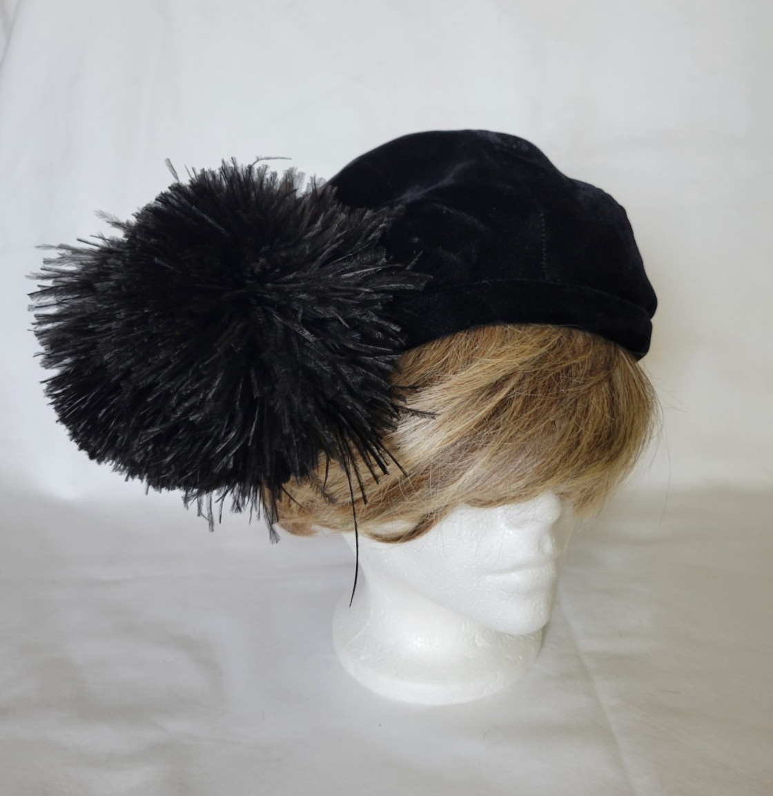 Strawbridged Clothier Philadelphia Black Hat Size 22 Fascinator Steel Magnolias