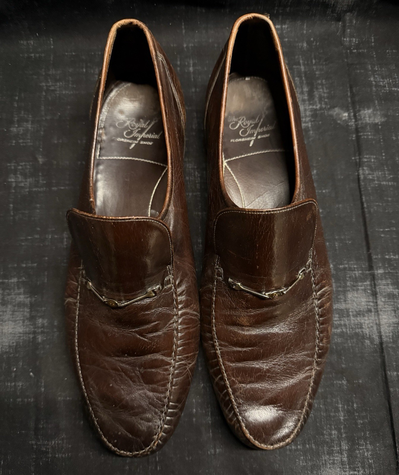 Florsheim Imperial Vintage Ritz KANGAROO LEATHER Moccasin Loafers #97102 12 D