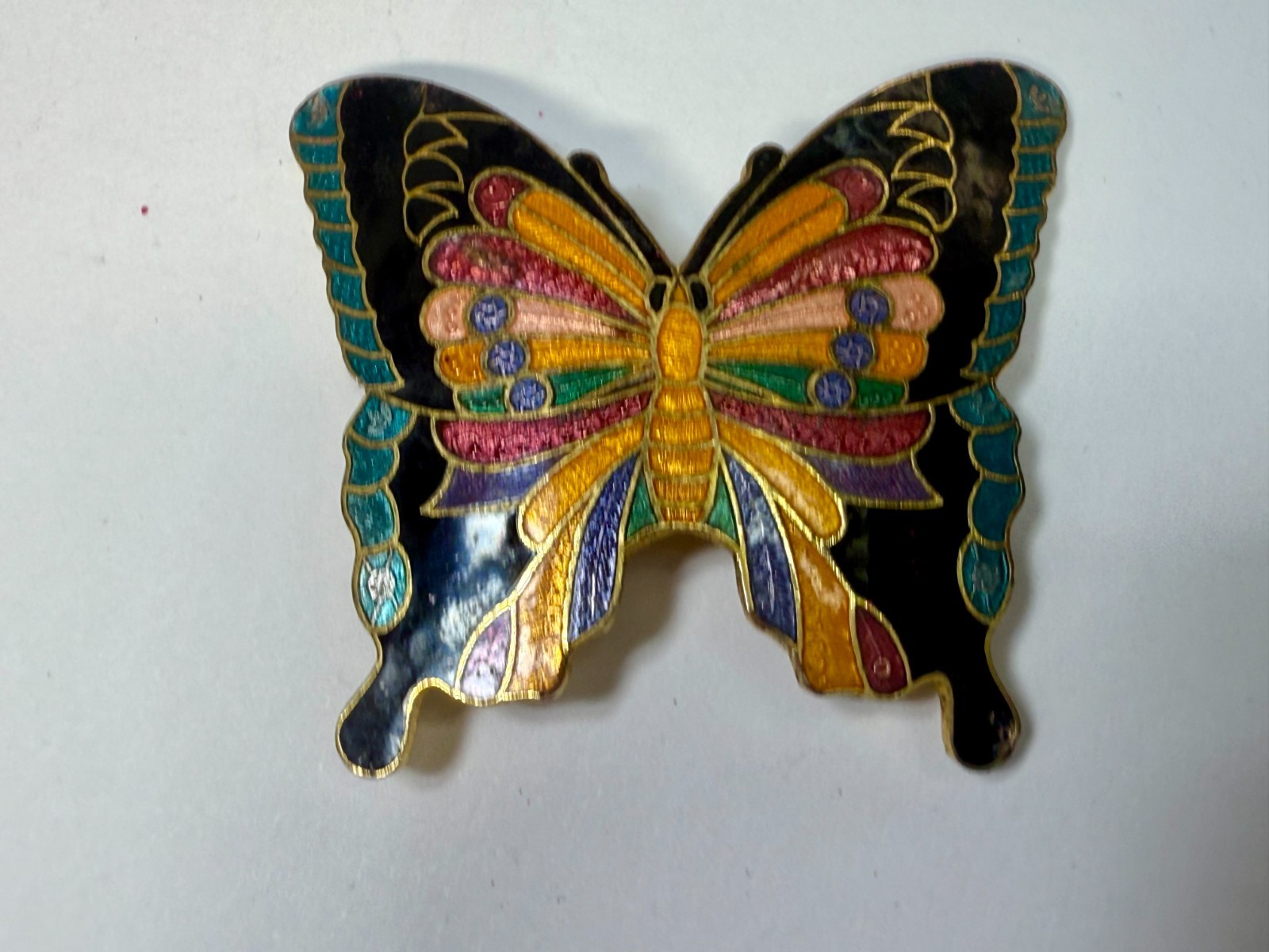 Beautiful Multi-Colored Butterfly Shaped Cutout Hippy Boho Vibe Belt Buckle