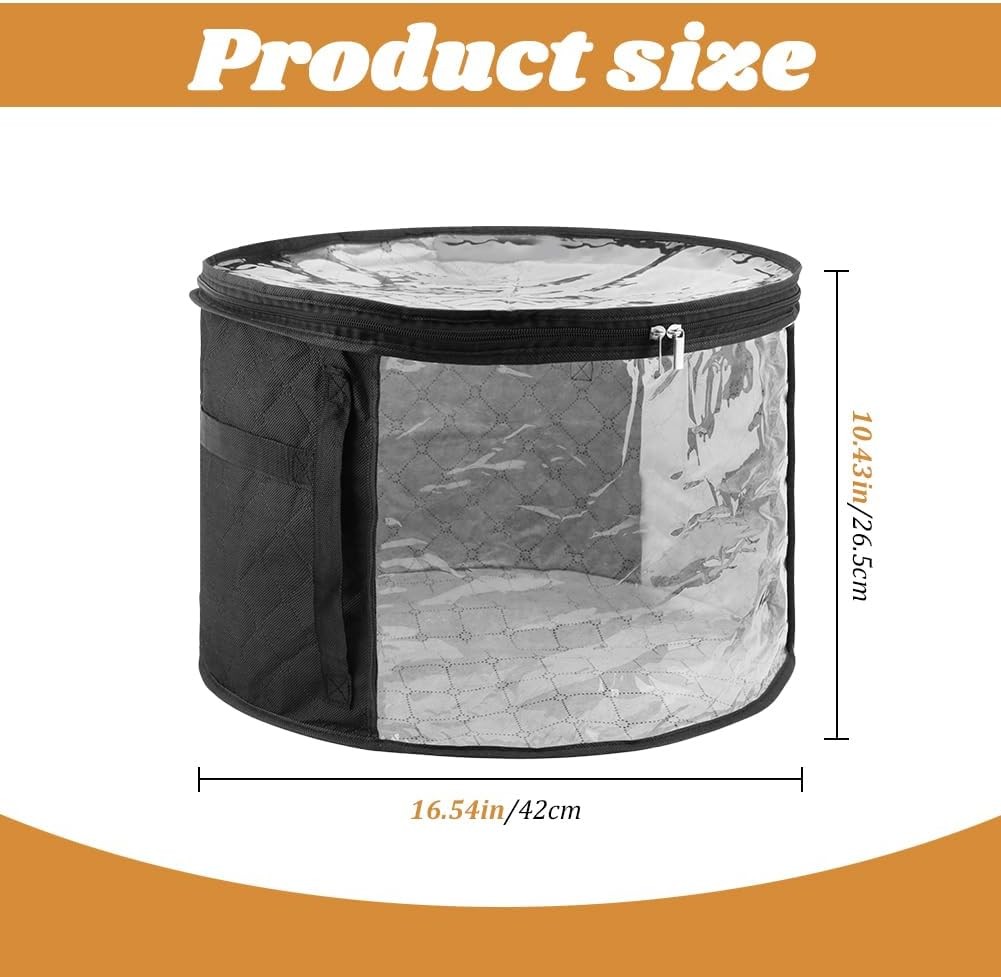 Oversized Hat Storage Bag for Cowboy Wide Brim Beach Hats Clear Window 16.5″ Cas
