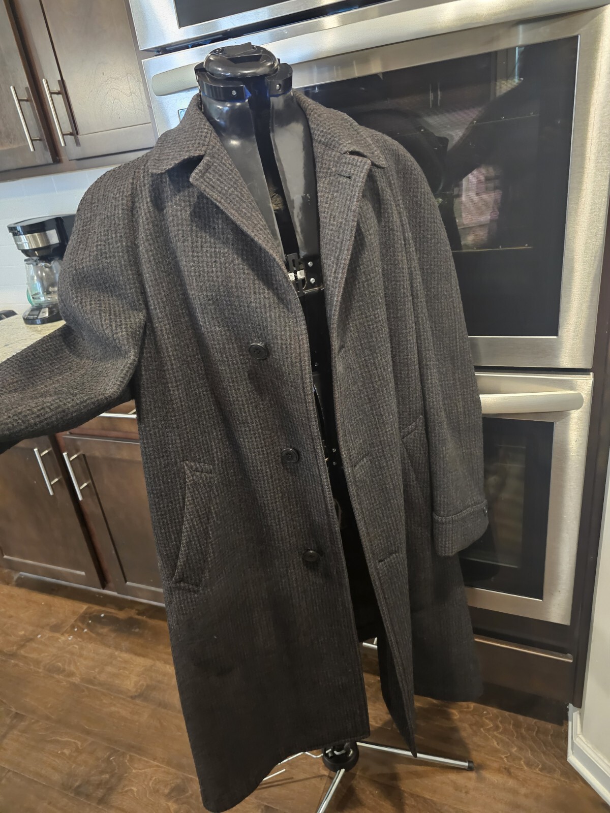 Vintage Rare Grey Eagle Clothes Maurice Rothschild Wool Trench Coat Large Men
