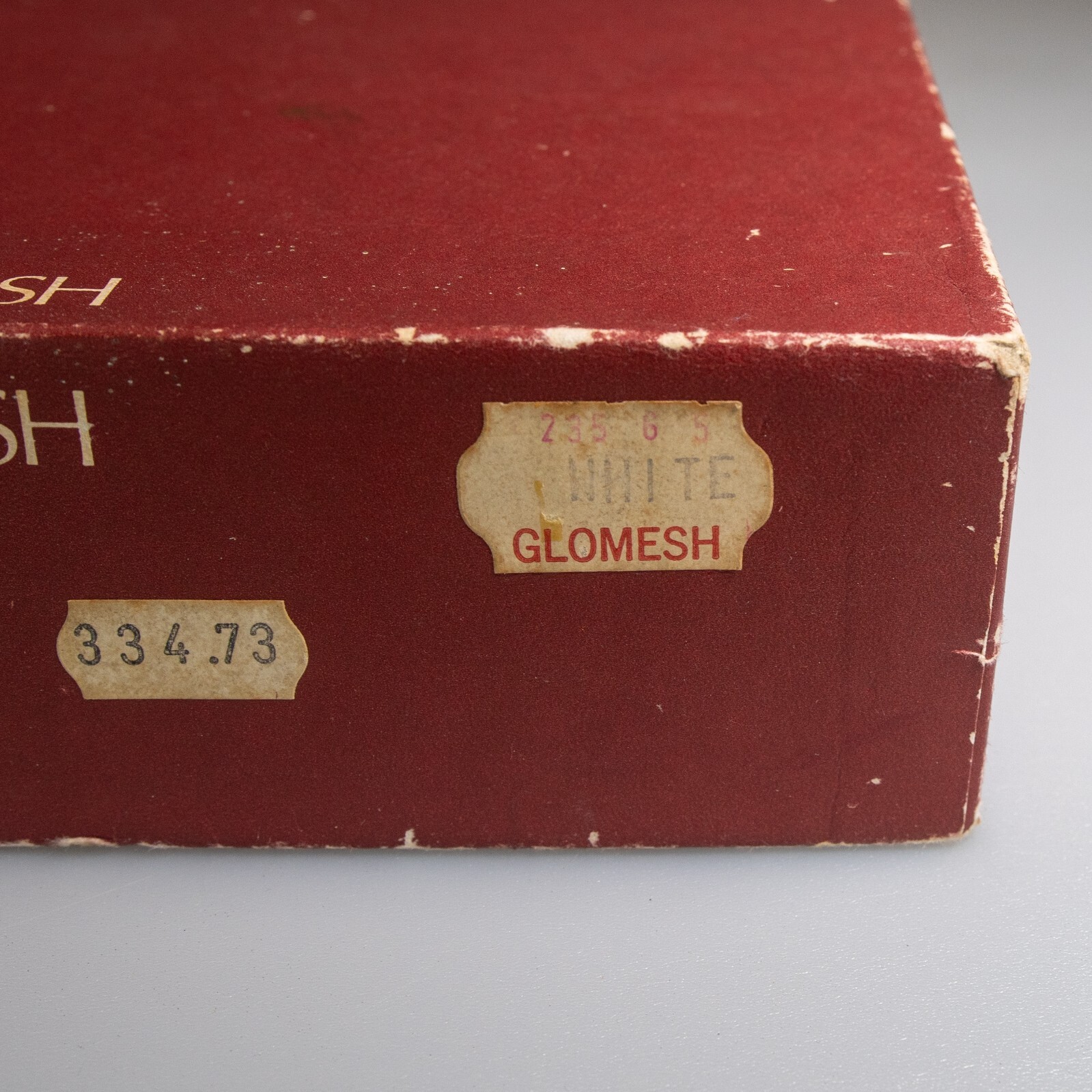 Vintage GLOMESH white and gold small evening bag – in original box