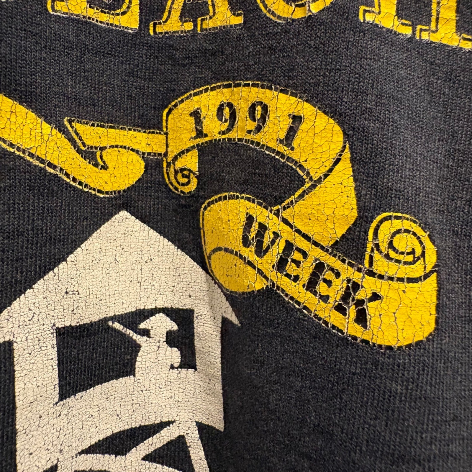 Vtg Screen Stars Daytona Beach Bike Week T-Shirt Mens XL Gray 1991 POW MIA