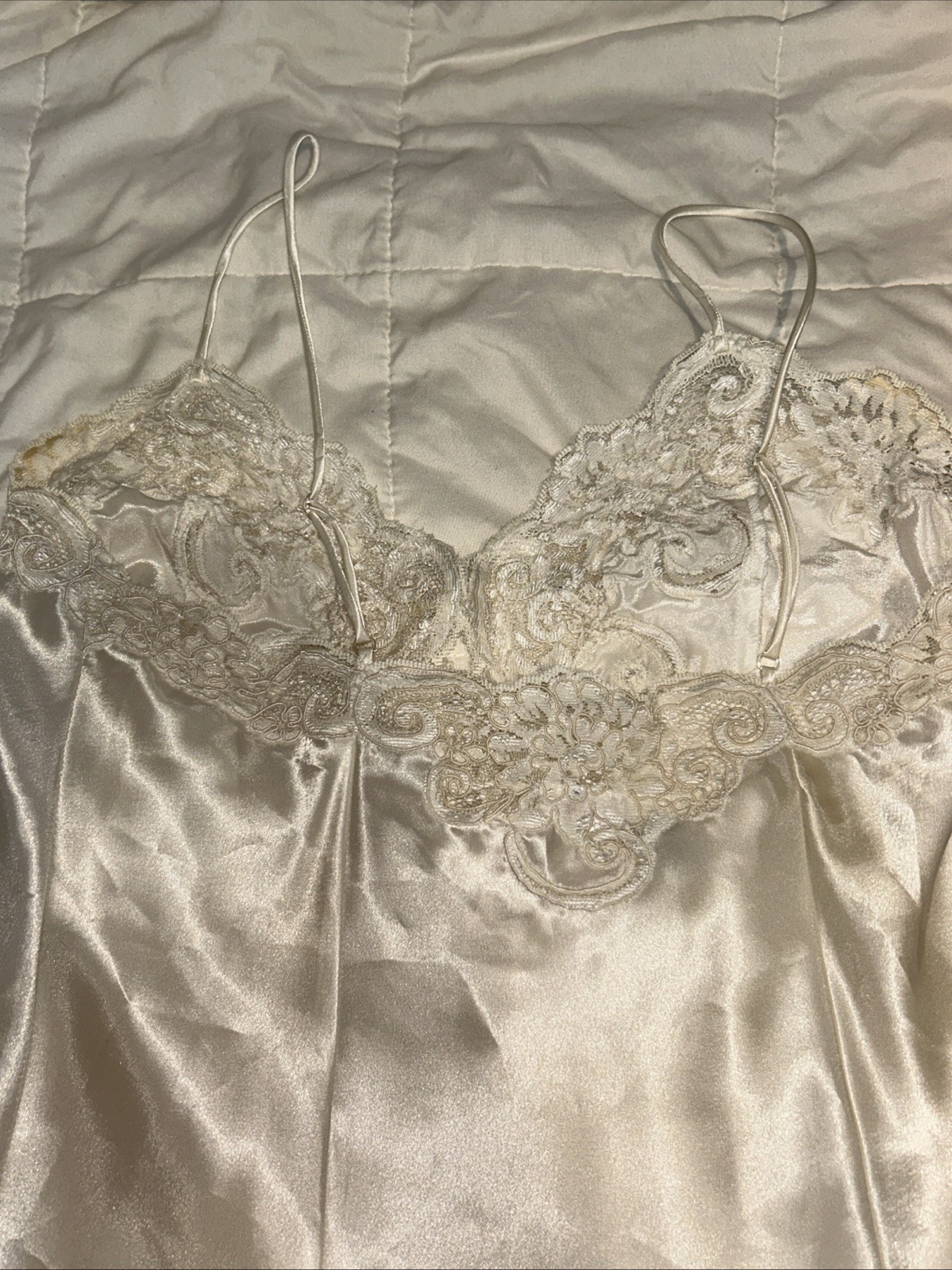 Vintage Frederick’s Of Hollywood White Lace Lingerie Bridal NIGHTGOWN