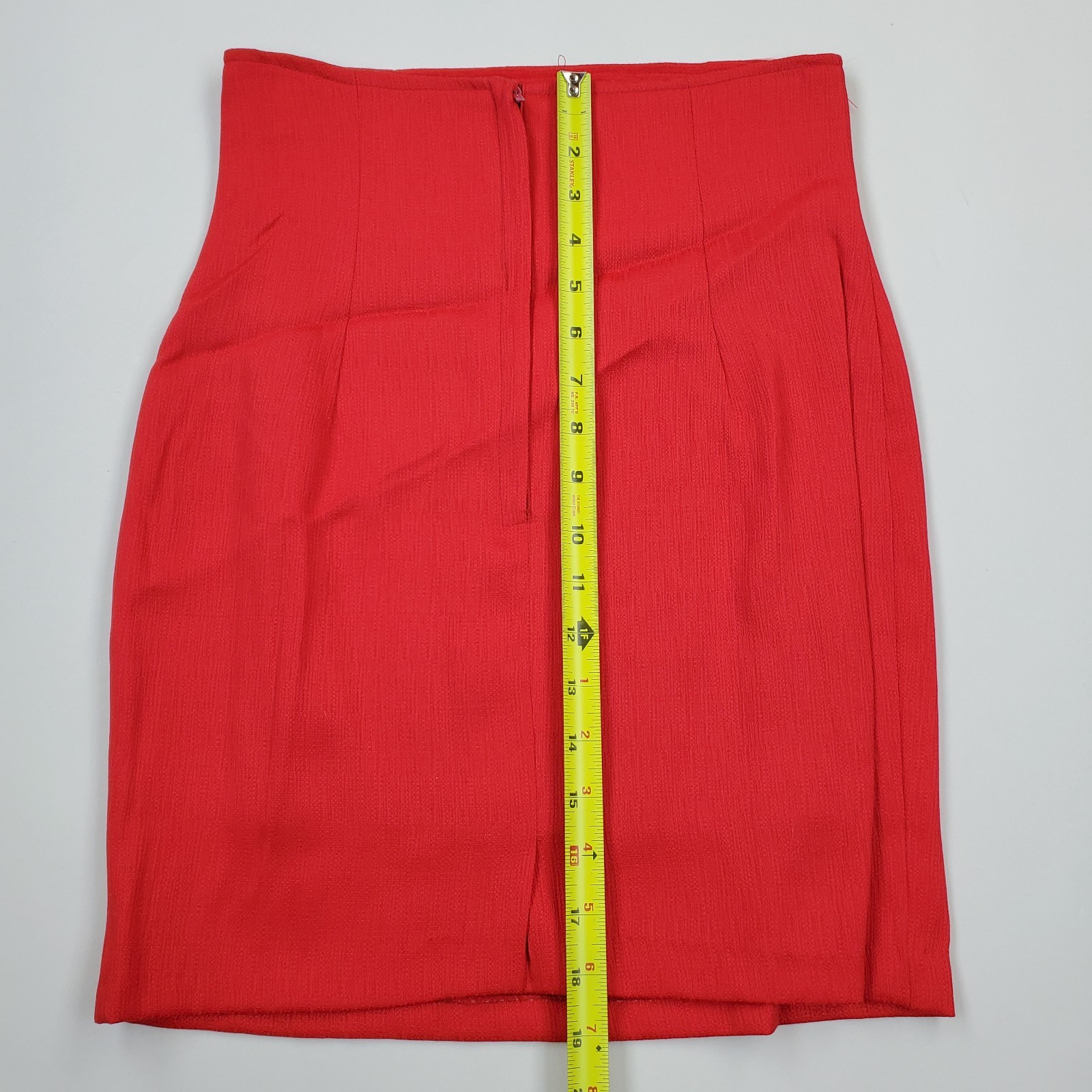 Amazing Vintage 80s 2 Piece Suit Set Blazer Skirt Red New Wave S 1980s Deadstock