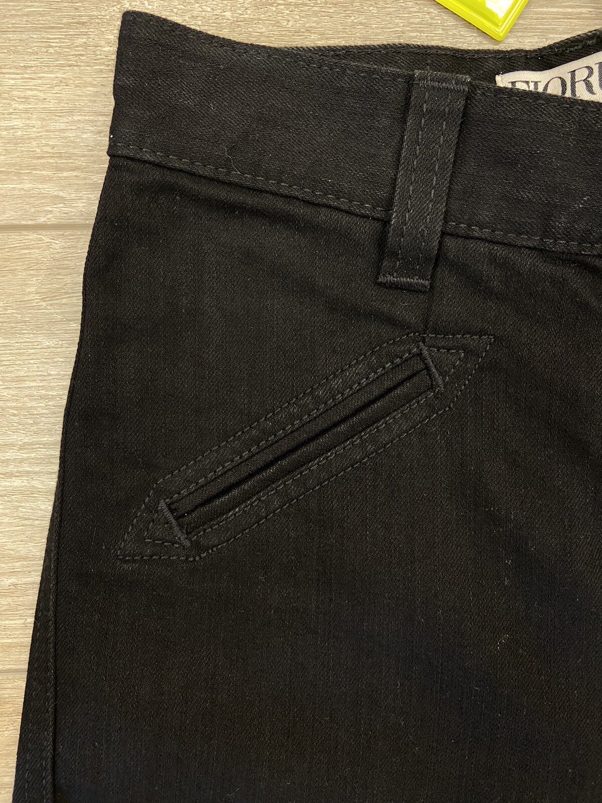 Vintage Fiorucci Deadstock Black 70s Inspired Flare Leg Jeans with Original Tags