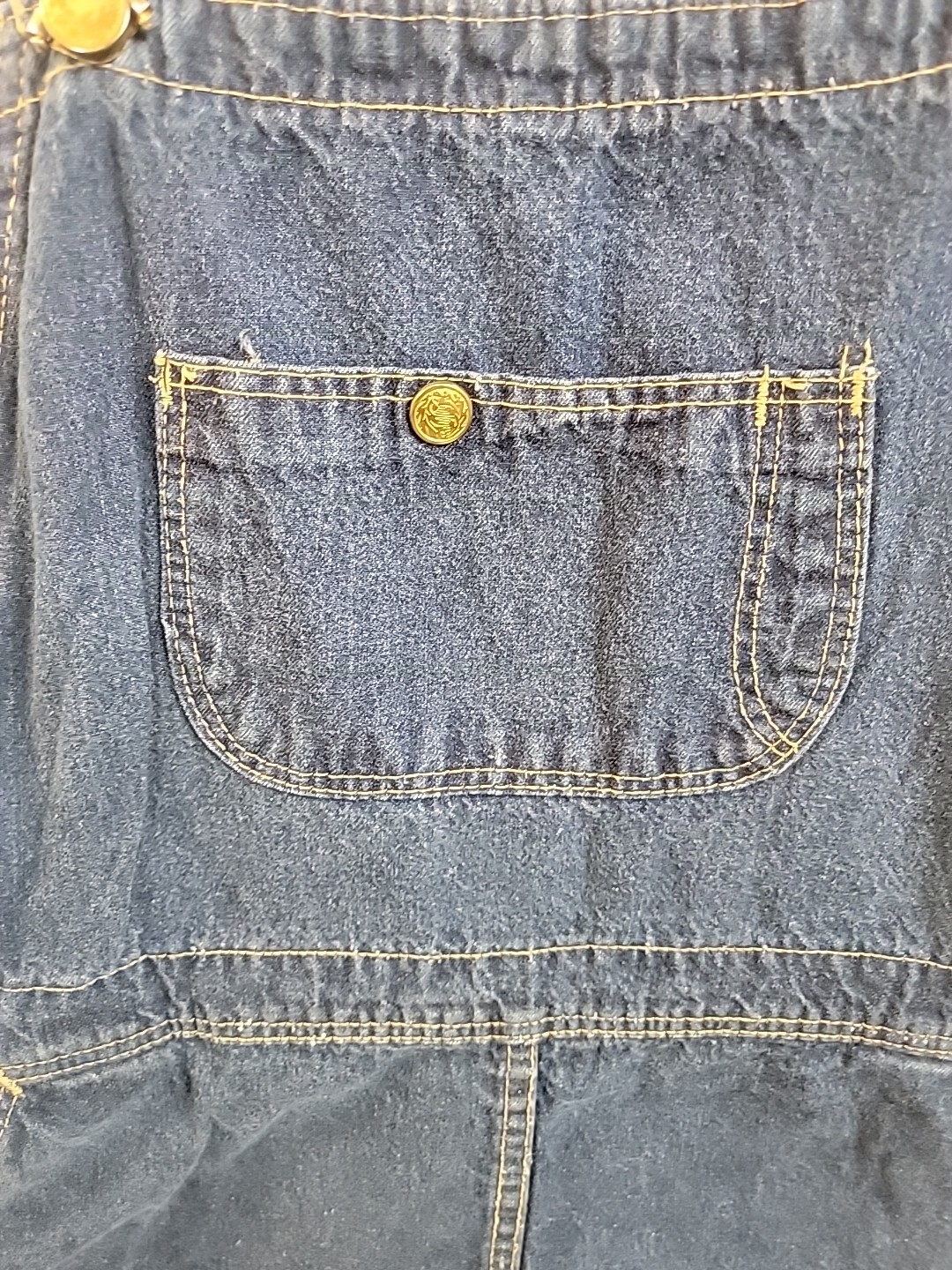 70s Vintage Pointer Brand Womans Overall Skirt Sz 15 Rockabilly Country Rare