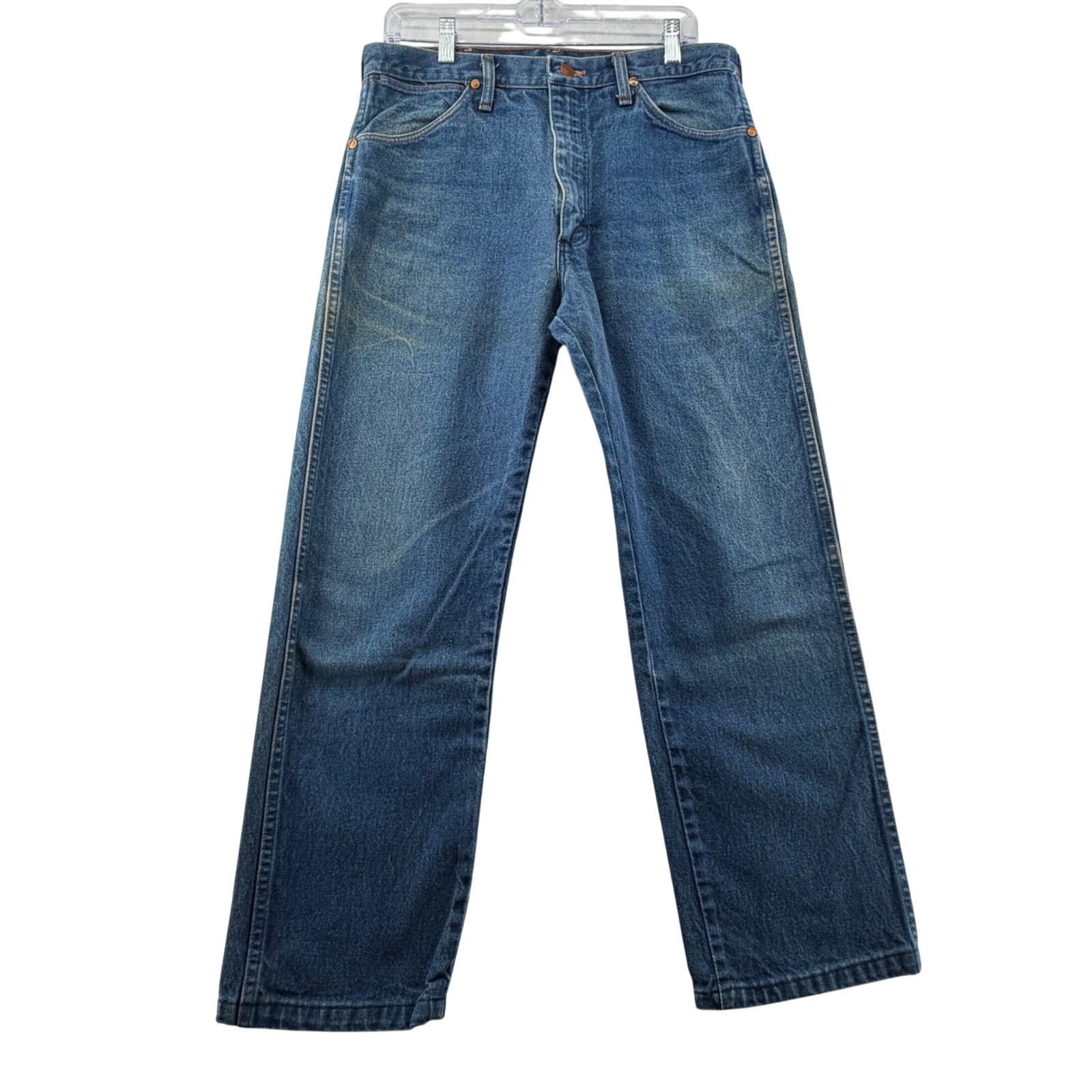 Wrangler Straight Leg Jeans Mens 32×27.5 Blue Medium Wash USA Vintage Set of 2