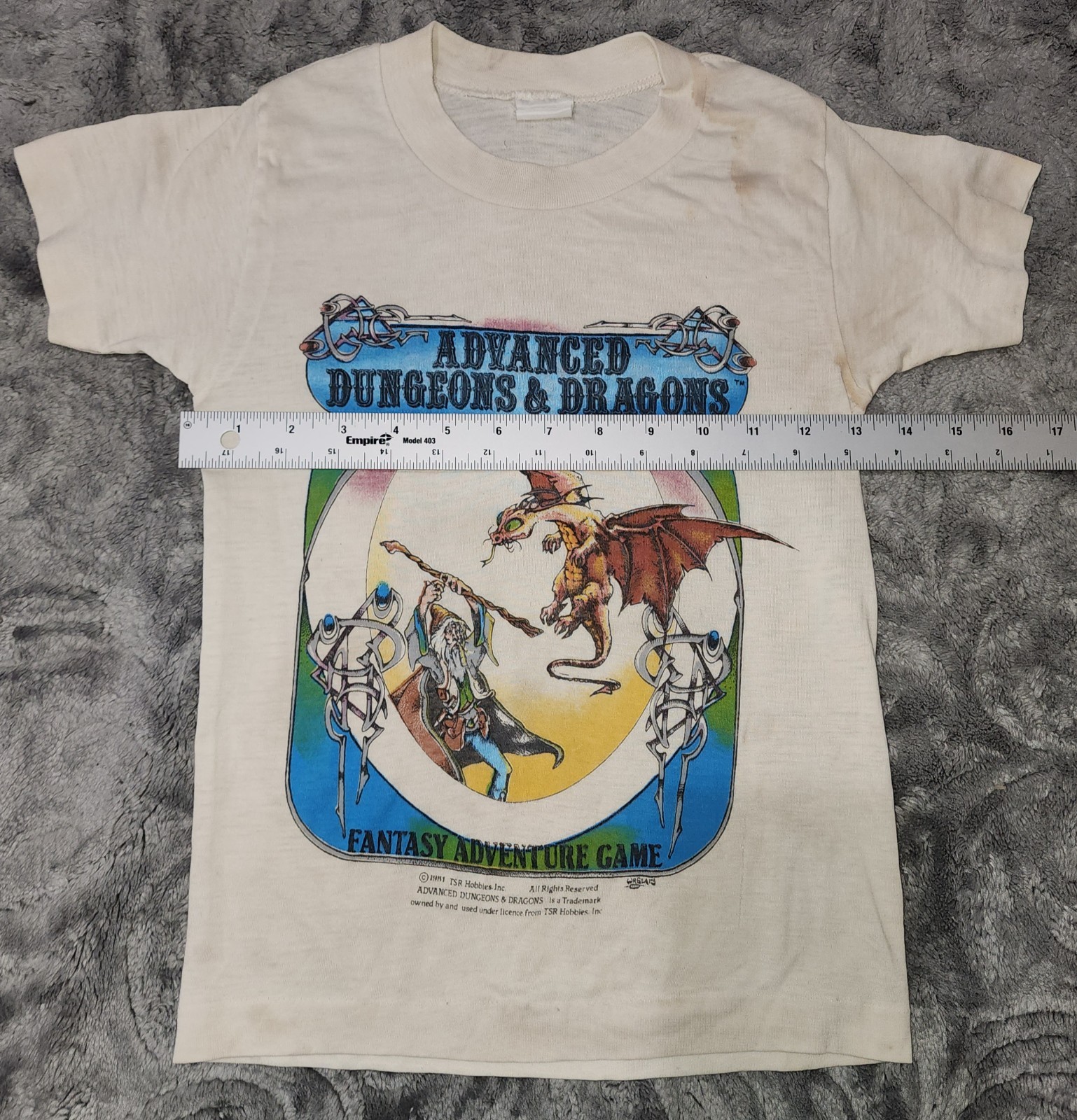 Old Vintage RPG 1981 TSR Hobbies Dungeons & Dragons kids T-Shirt Shirt 80’s