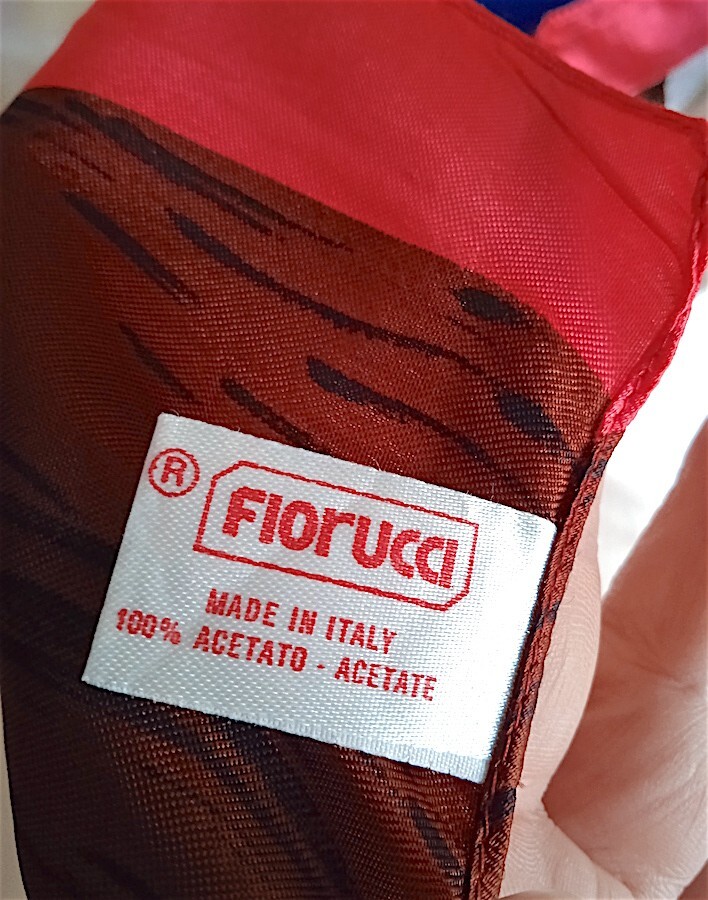 FIORUCCI 70s Italy Lichtenstein Kiss Comic Scarf Maxi Rare Acetate Rare