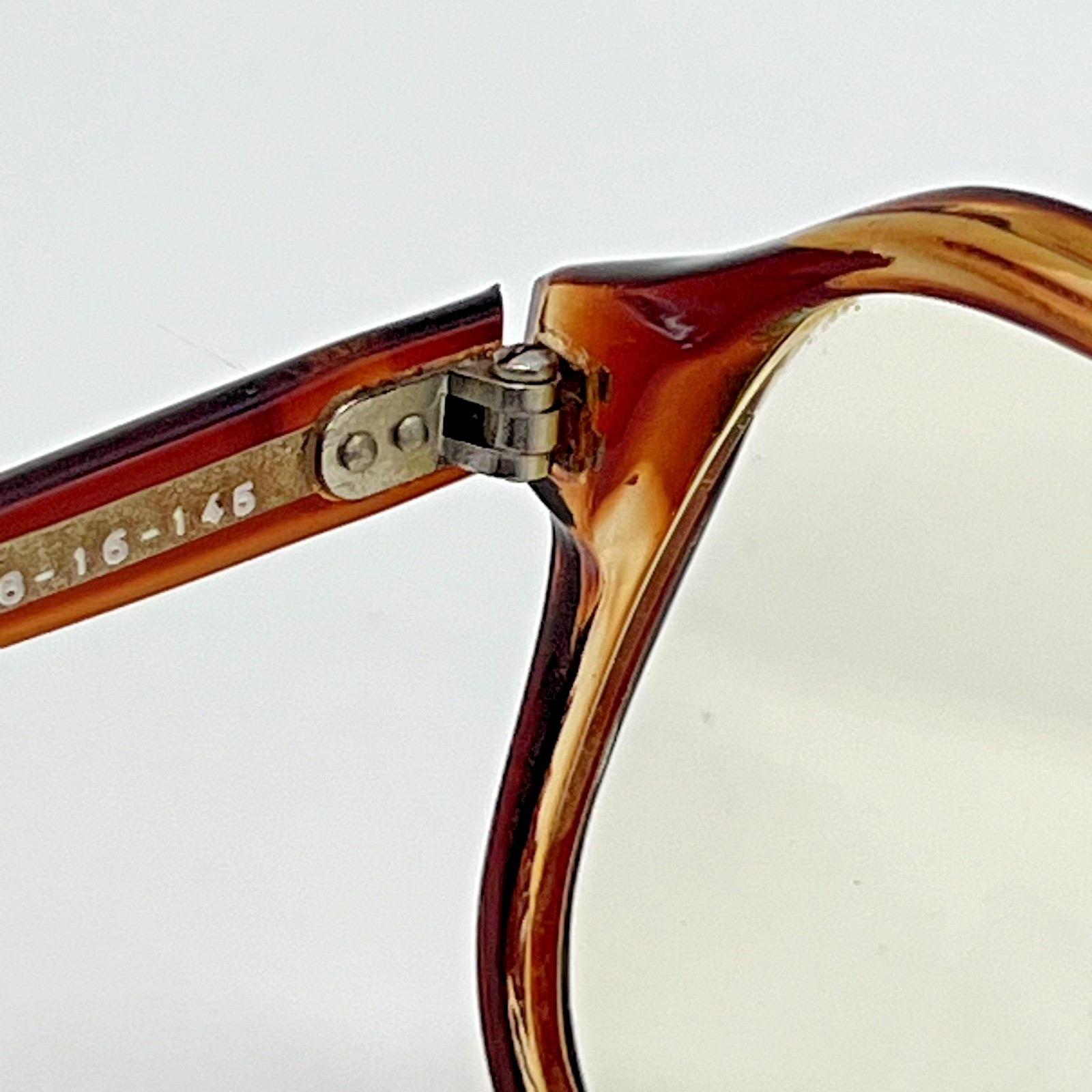Vintage Zimco Kennedy Aviator Eyeglasses Frames Brown Fade 58-16-145