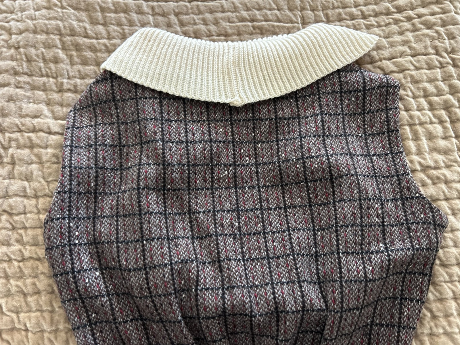 JO COLLINS 1960’S SHETH DRESS PLAID WOOL BLEND BEAUTIFUL VINTAGE PIECE