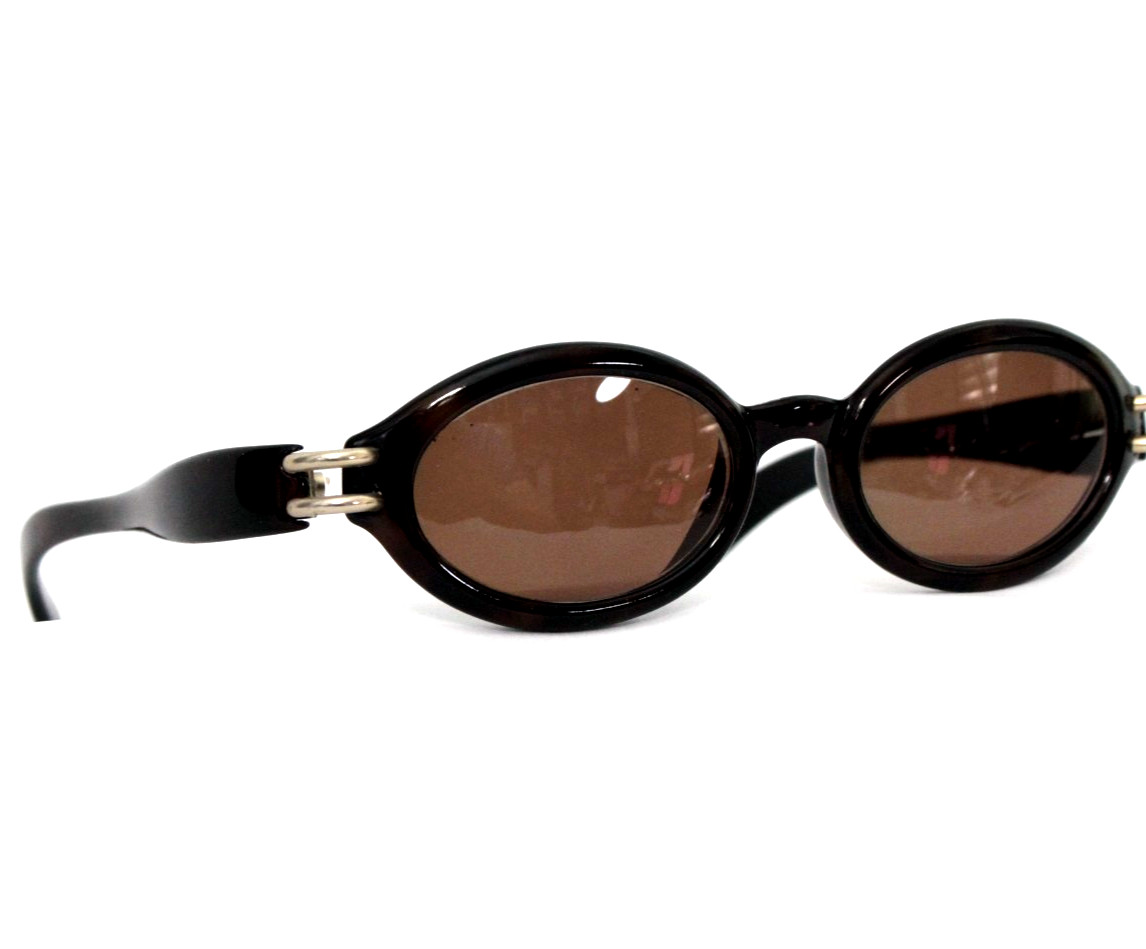 Lagerfeld 4132 31 C3, Vintage 90s beige Steampunk Oval Frames