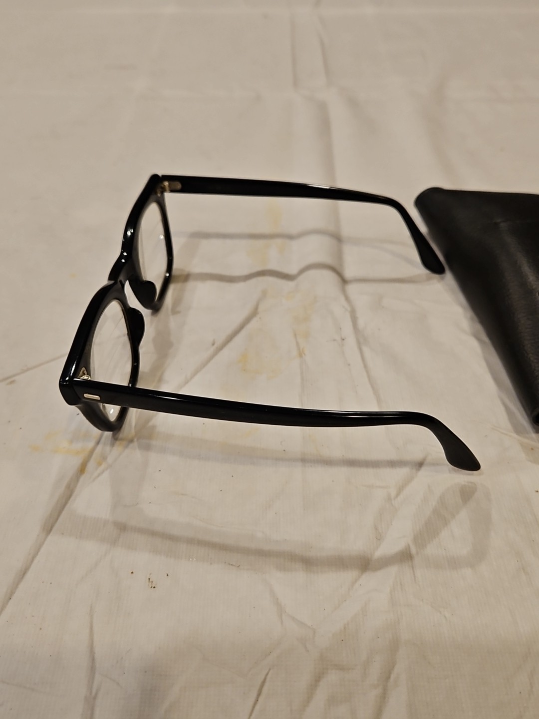 VINTAGE USS GI GOVERNMENT ISSUE 48-24 BLACK EYEGLASSES FRAME MILITARY EXCELLENT