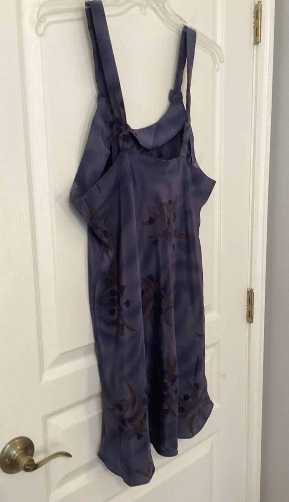 VTG Contessa di Roma Satin Robe Nightgown Set XL NWT Purple Floral Kimono 90’s