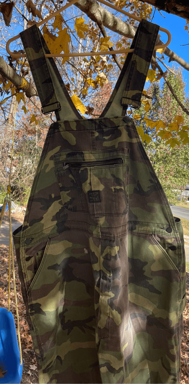 Camo Pointer Vintage Hiphop distressed Camouflage Overalls Pointer Brand Overval