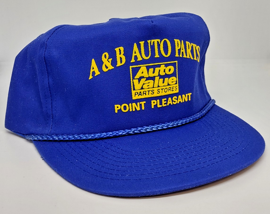 Vintage 90s A&B Auto Parts Auto Value Parts Point Pleasant SnapBack Hat Cap