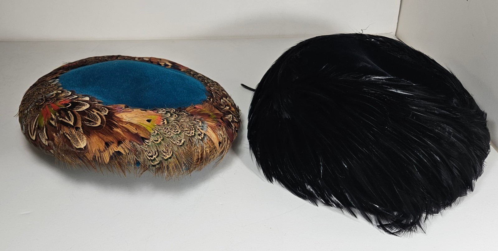 2 Feather Hats – Lucila Mendez Exclusive New York hat Plus an Unknown hat