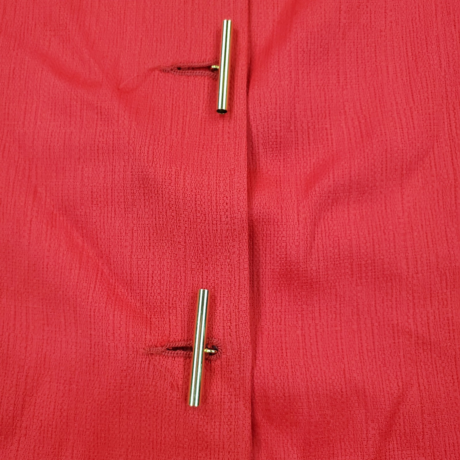Amazing Vintage 80s 2 Piece Suit Set Blazer Skirt Red New Wave S 1980s Deadstock